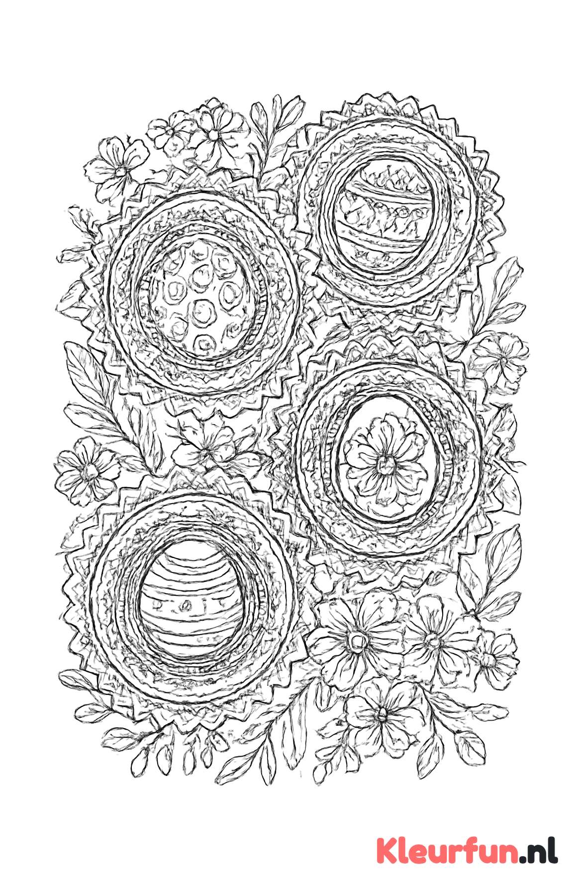 Artistieke Paasmandala Compositie