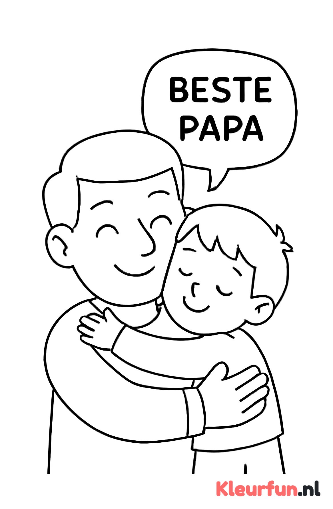 Beste papa omhelzing