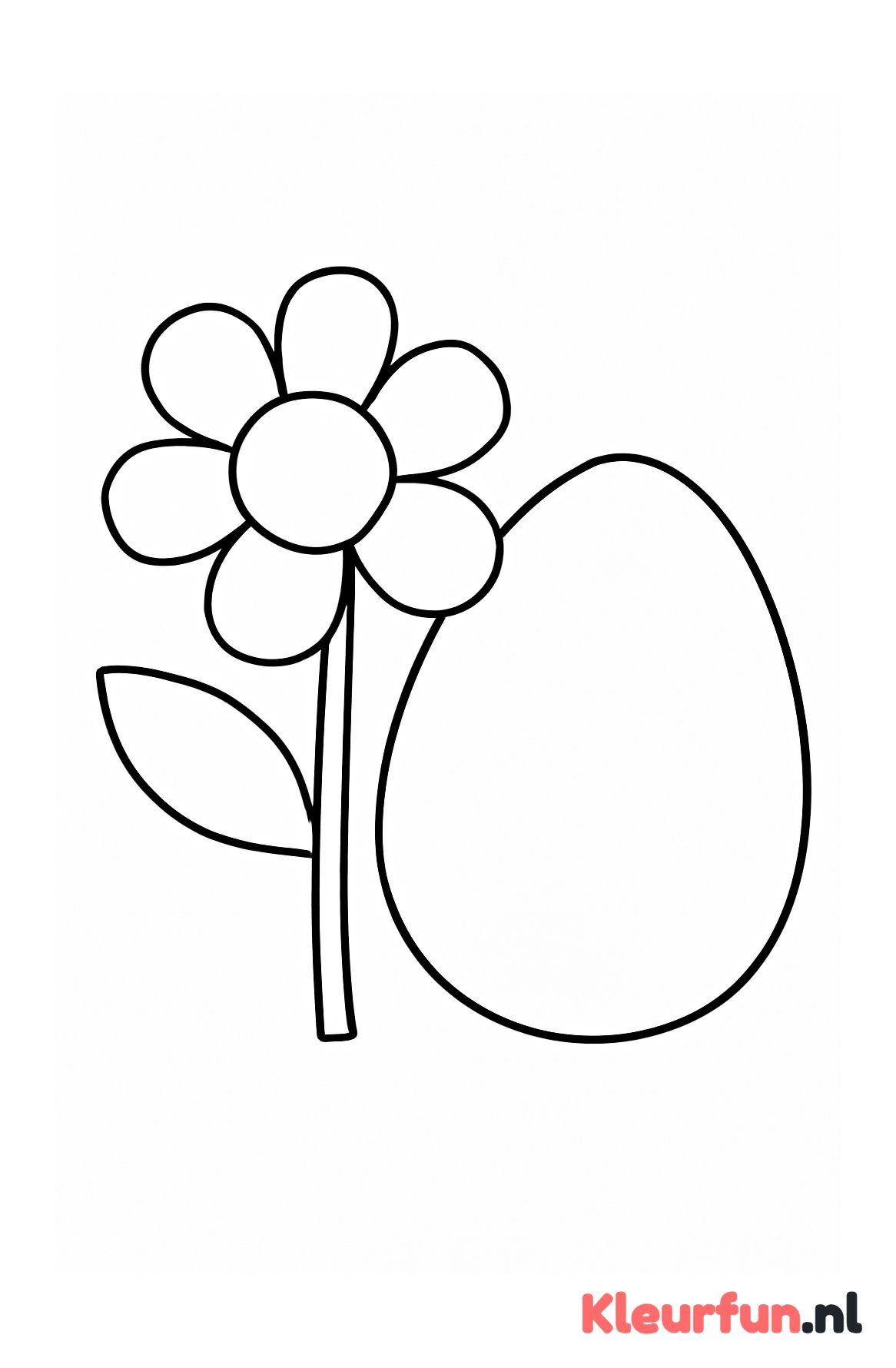 Bloem en groot paasei