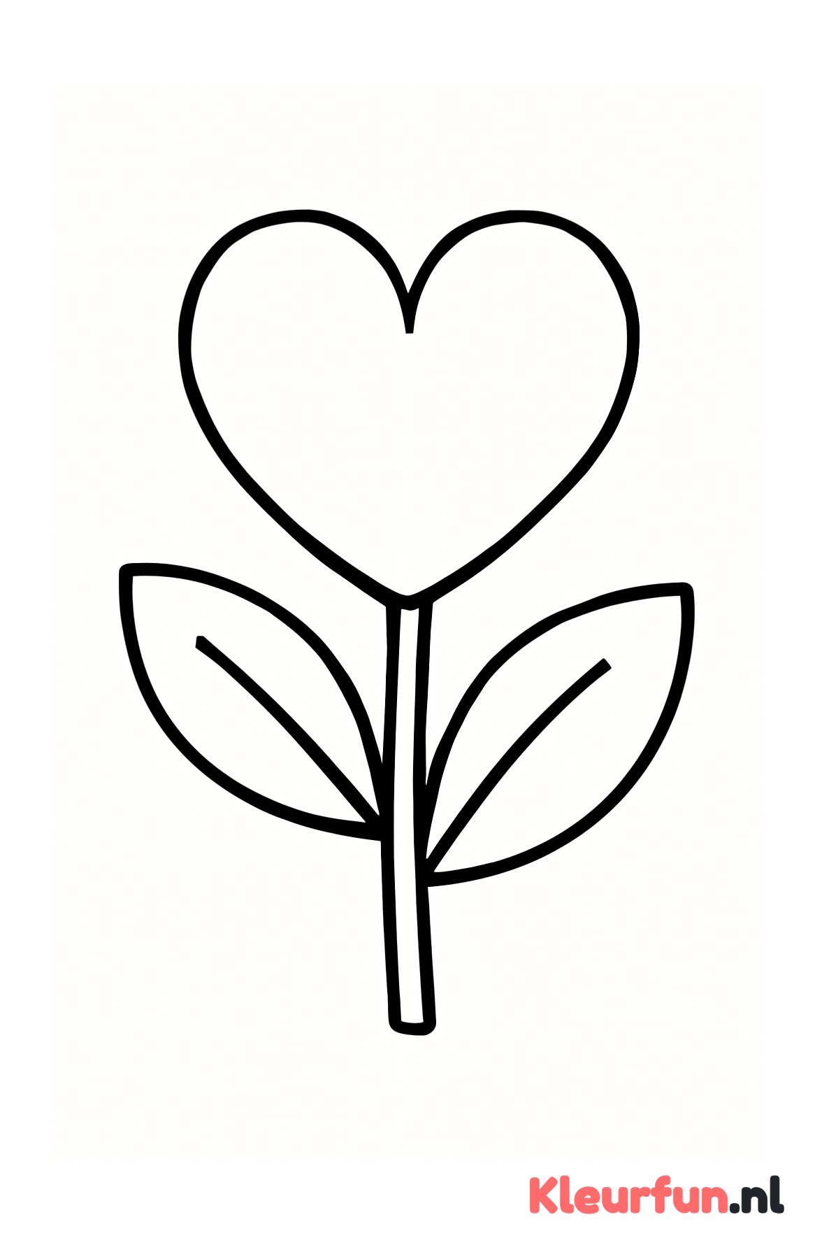 Bloem in hartvorm