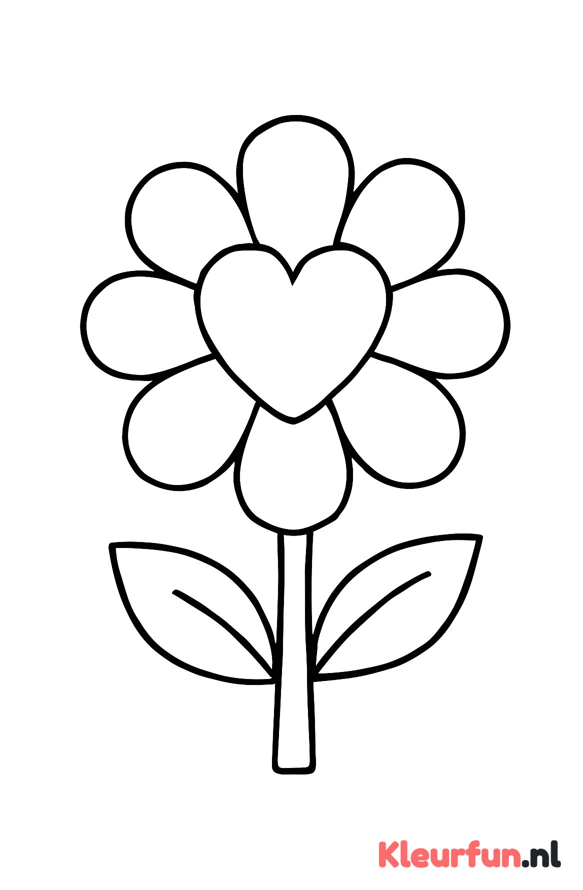 Bloem met hartvormige kern