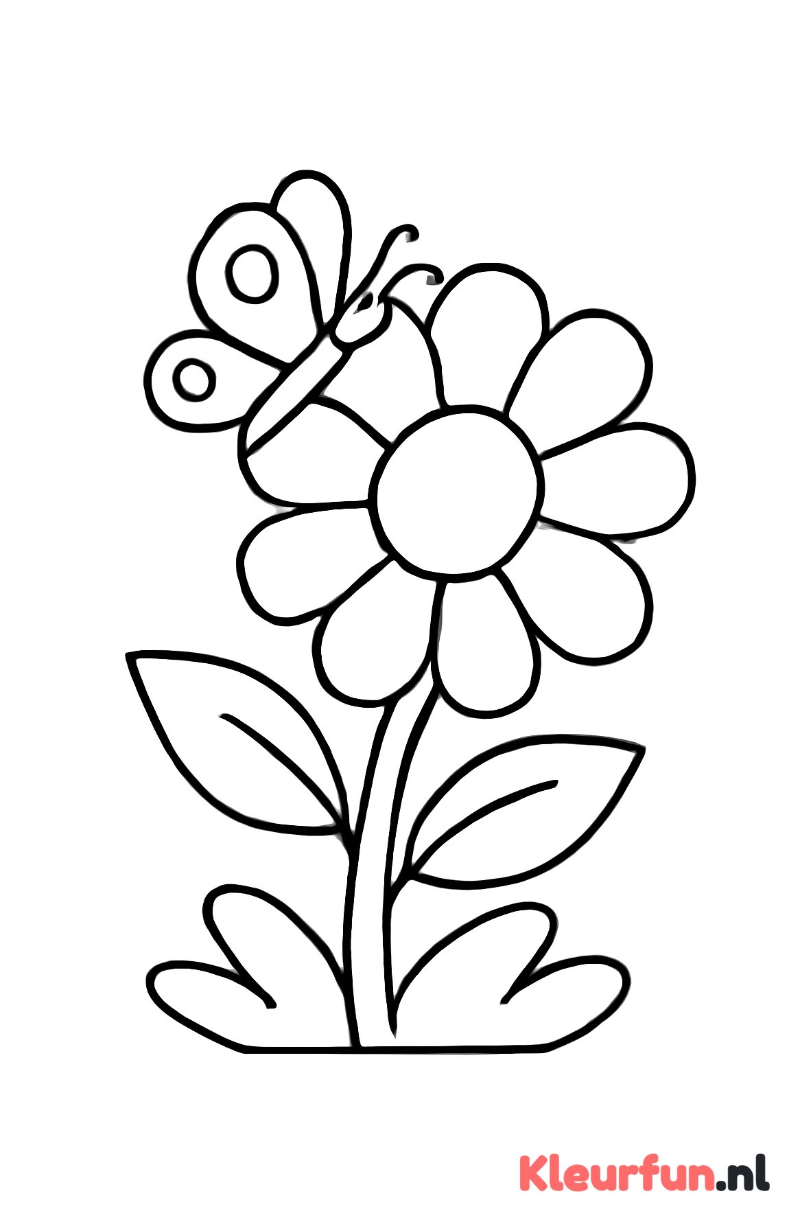 Bloem met vlinder op Moederdag