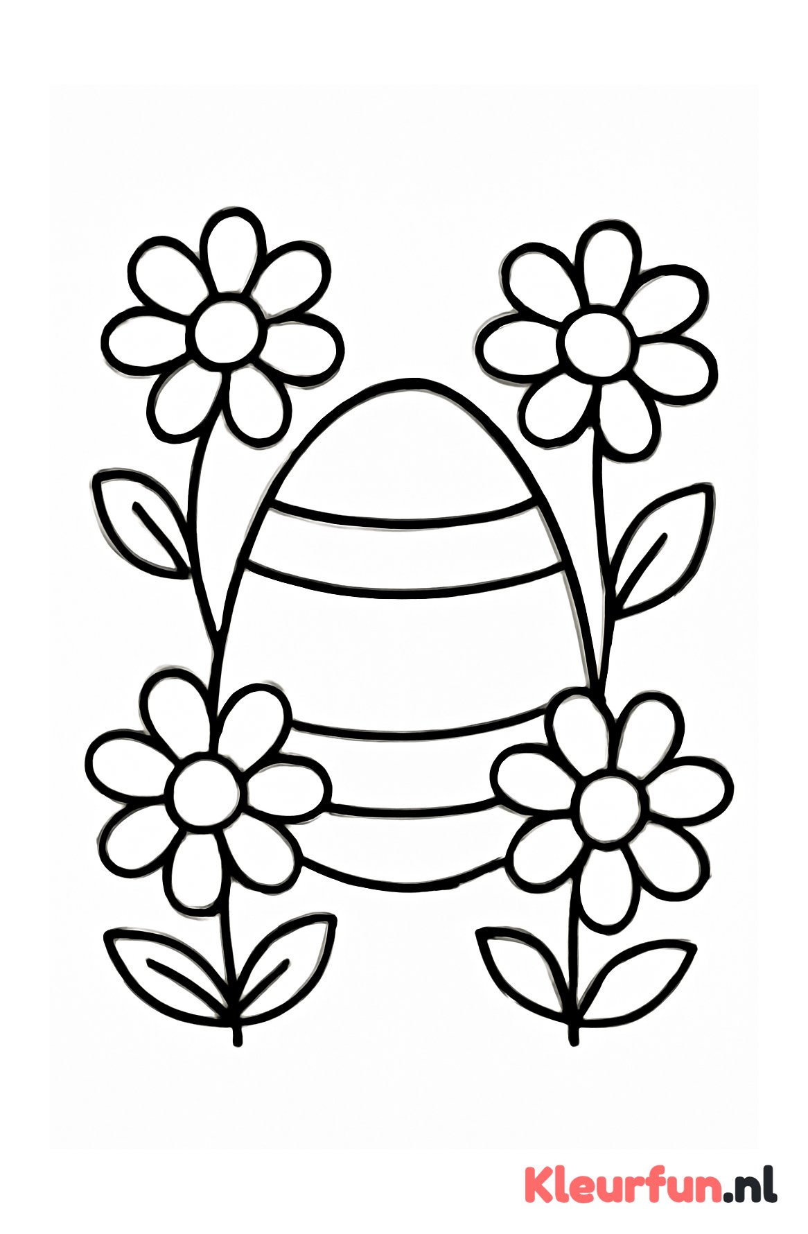Bloemen met Paasei