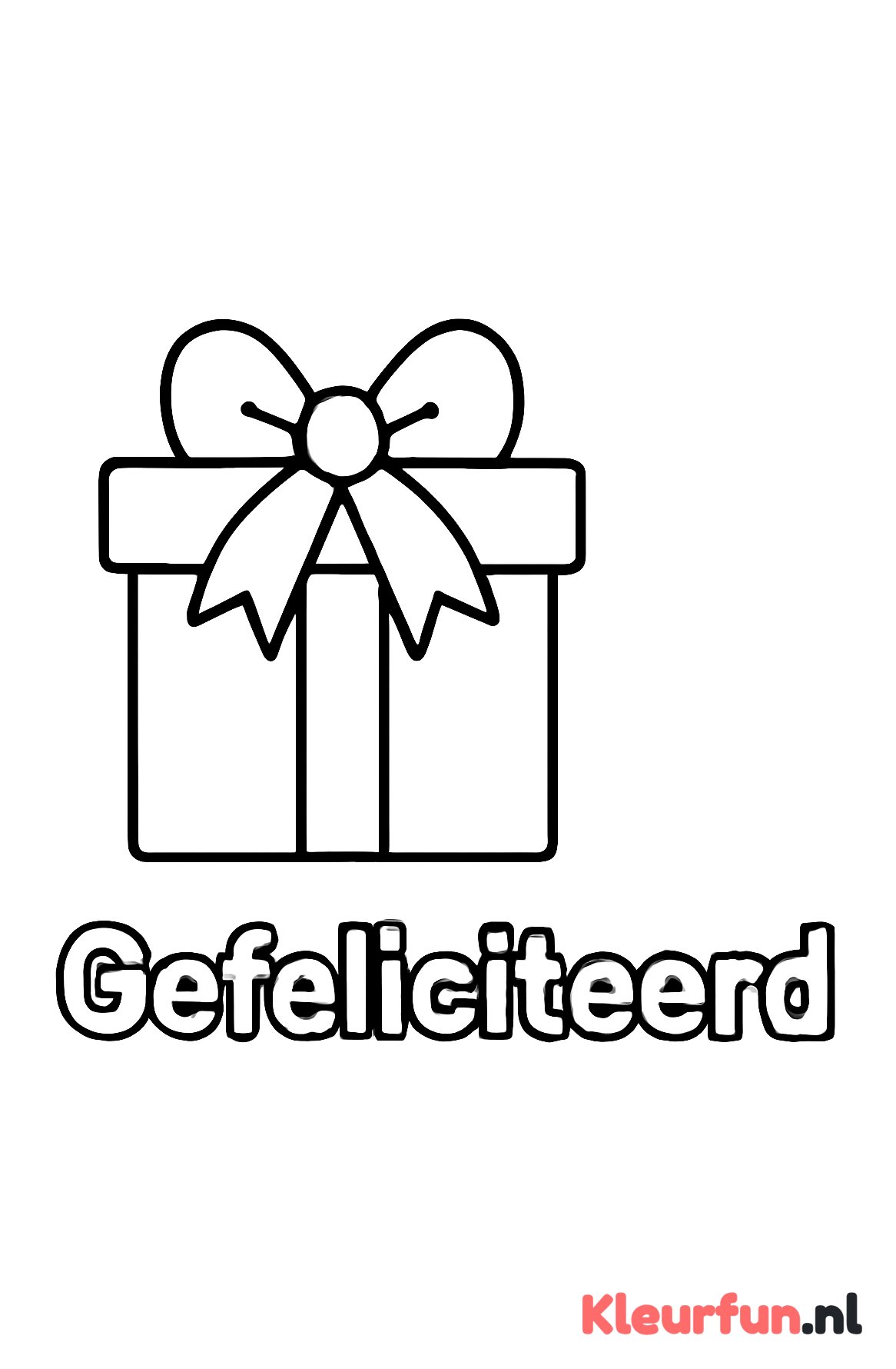 Cadeau met Gefeliciteerd