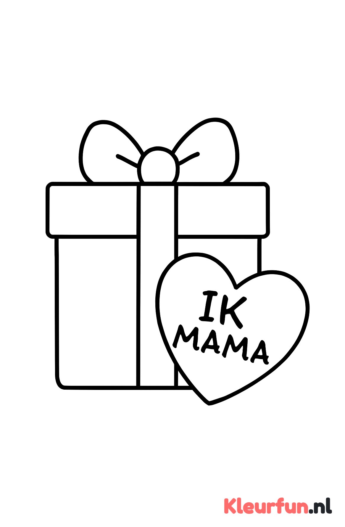 Grote cadeaubox met hart voor mama
