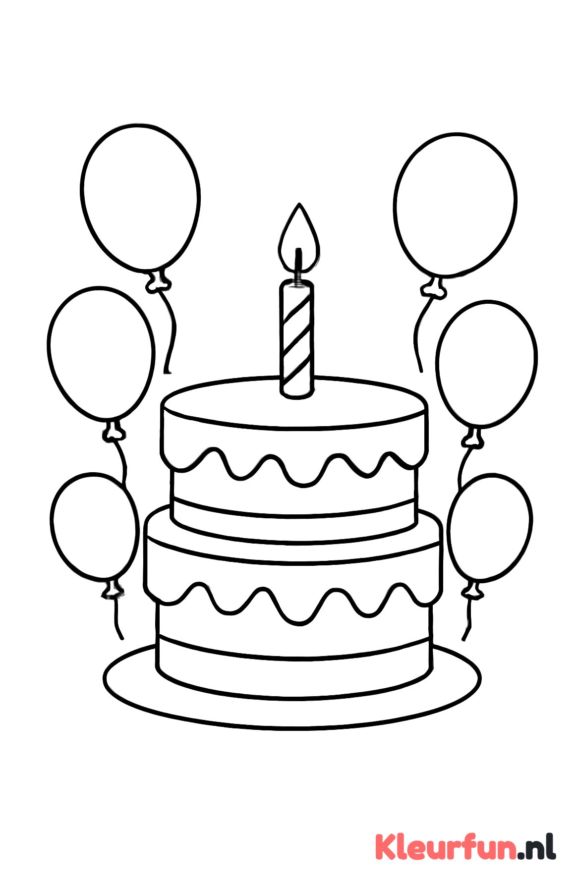 Cake met ballonnen