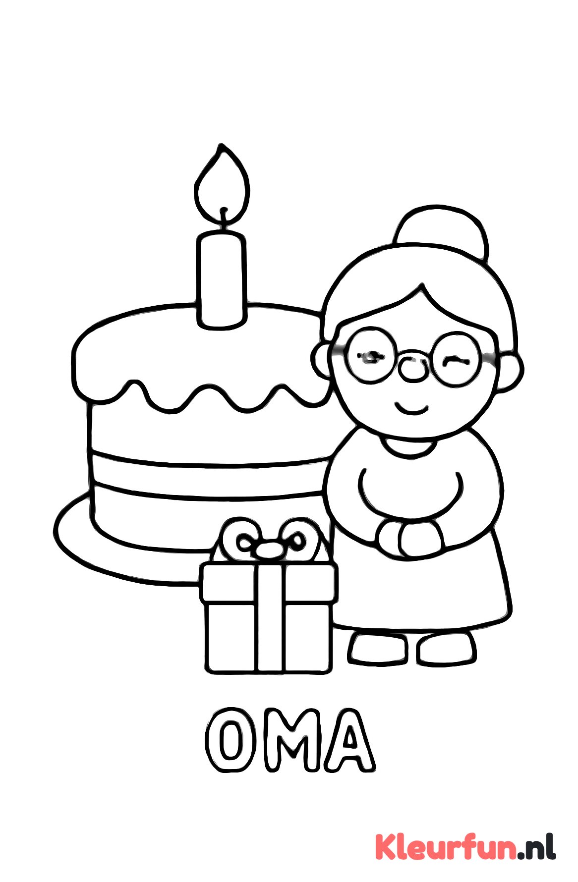 Cake en Cadeau voor Oma