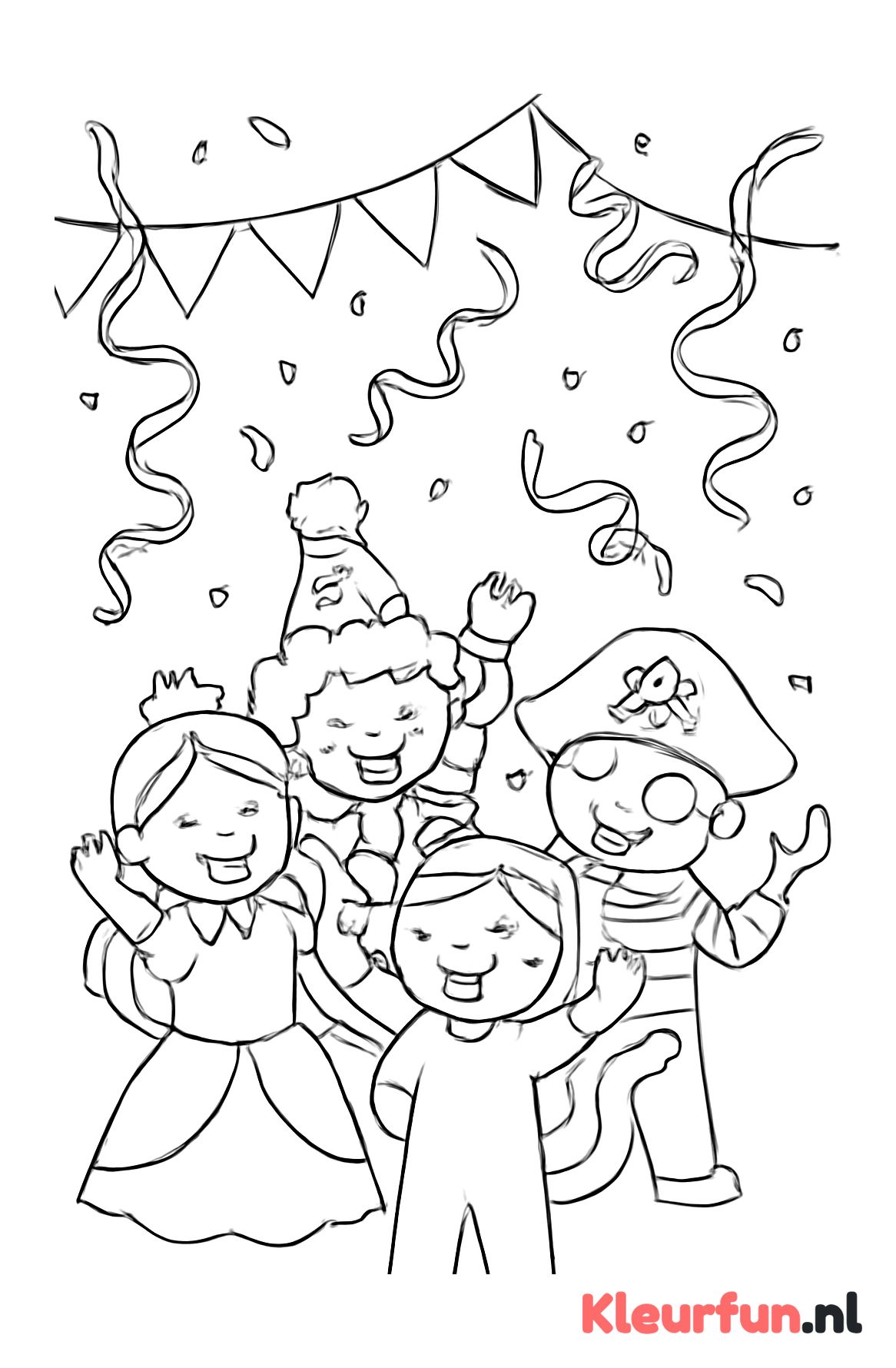 Kinderfeestje tijdens carnaval