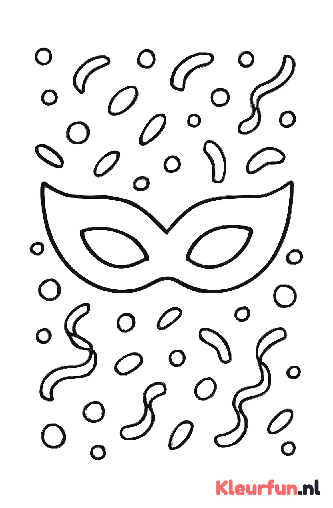 Carnavalsmasker met confetti