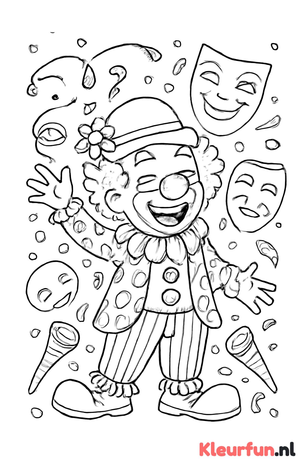 Feestelijke circusclown