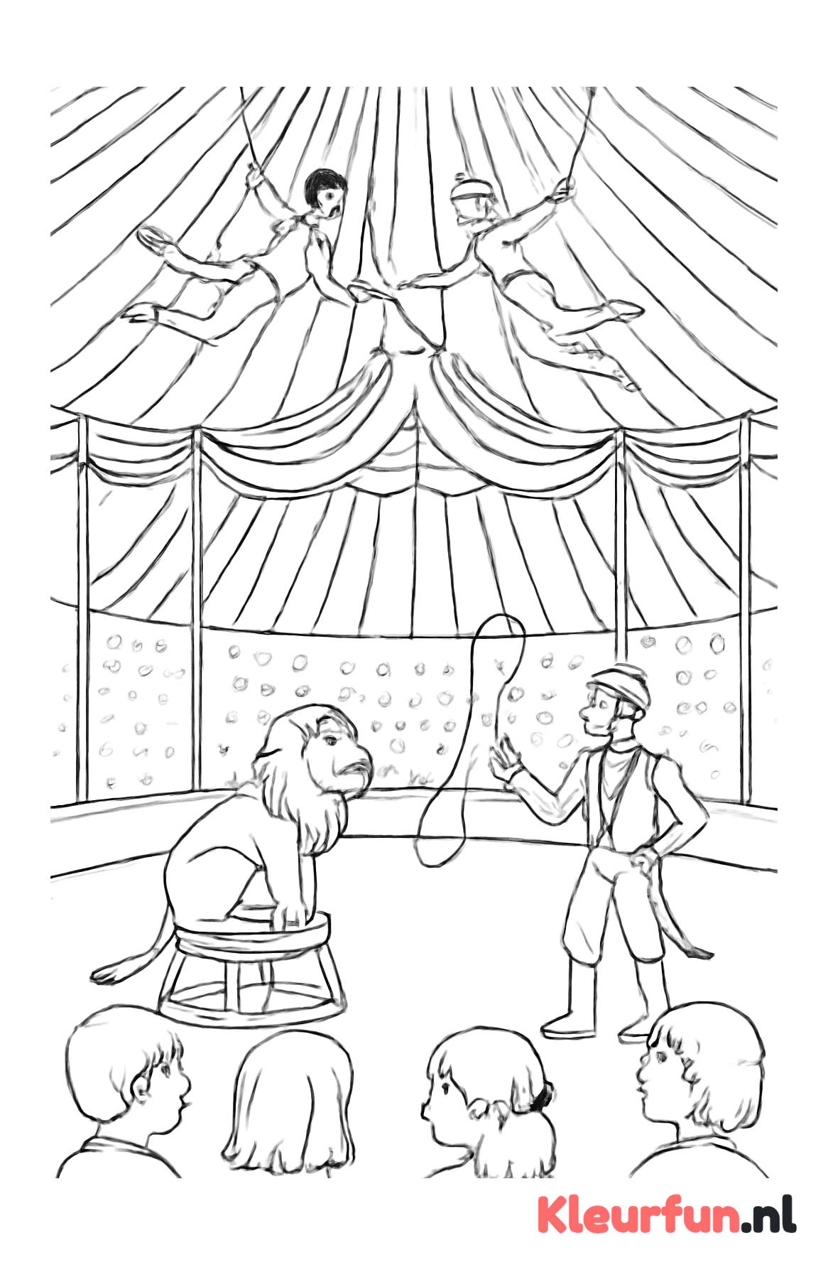Circustent vol actie