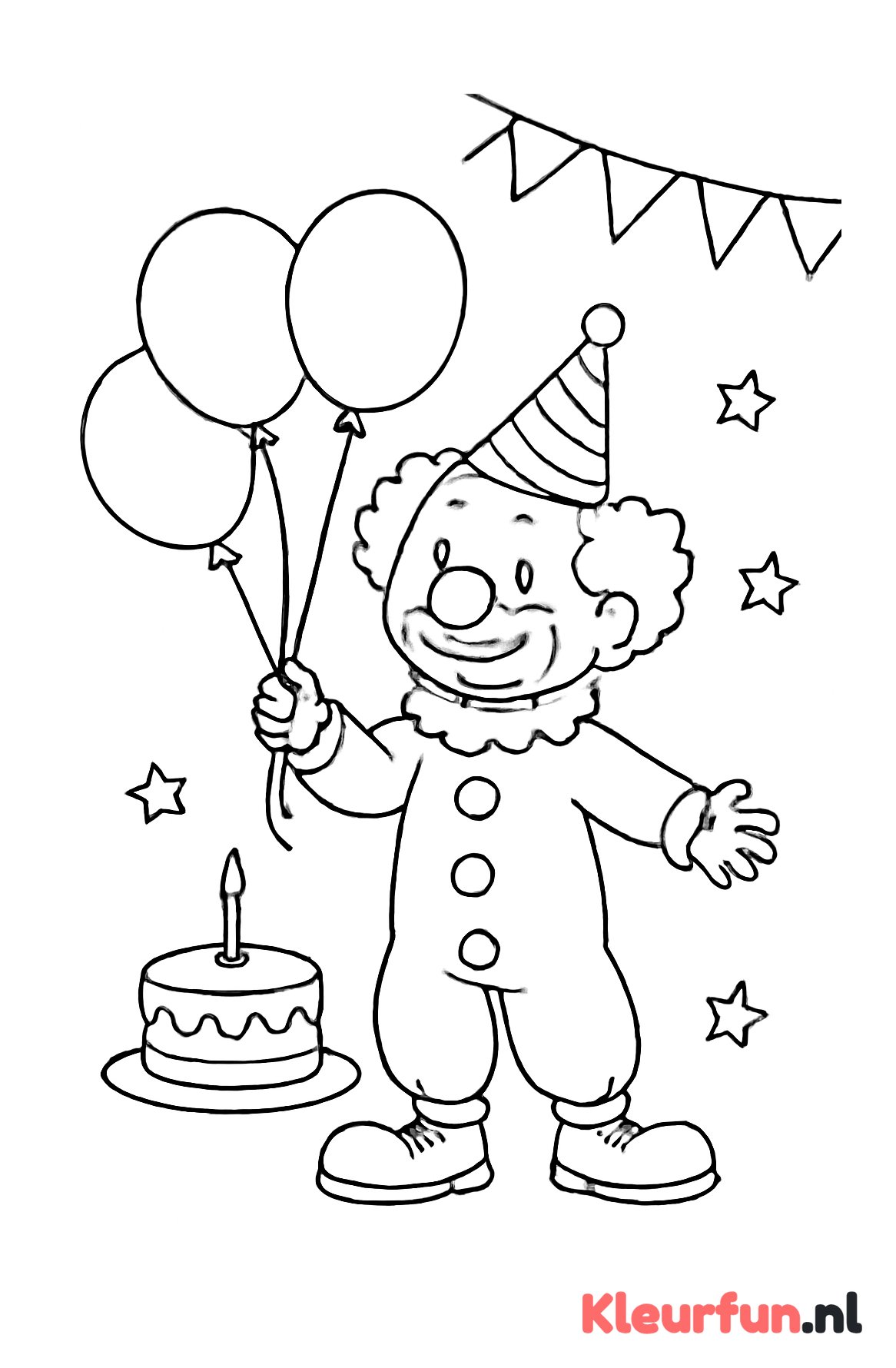 Clown met ballonnen op feests
