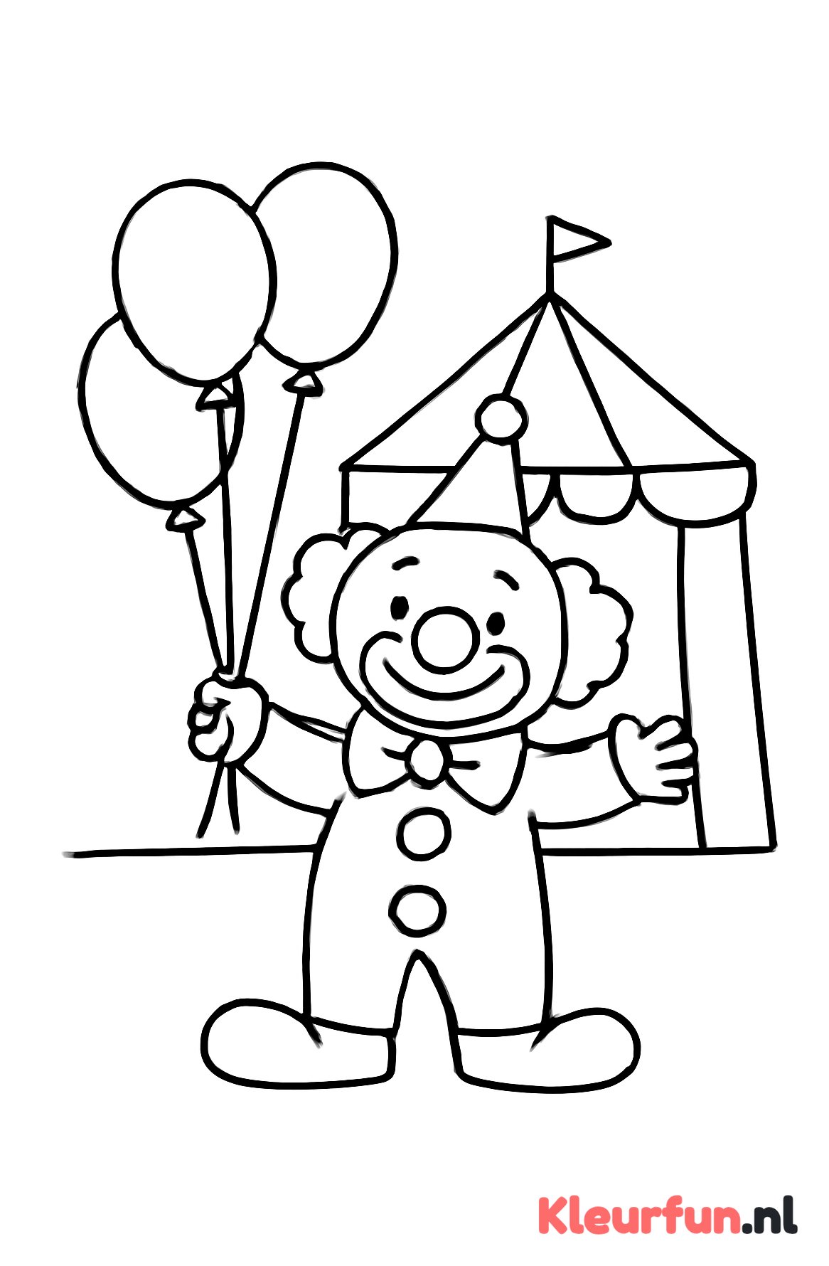 Clown met ballonnen