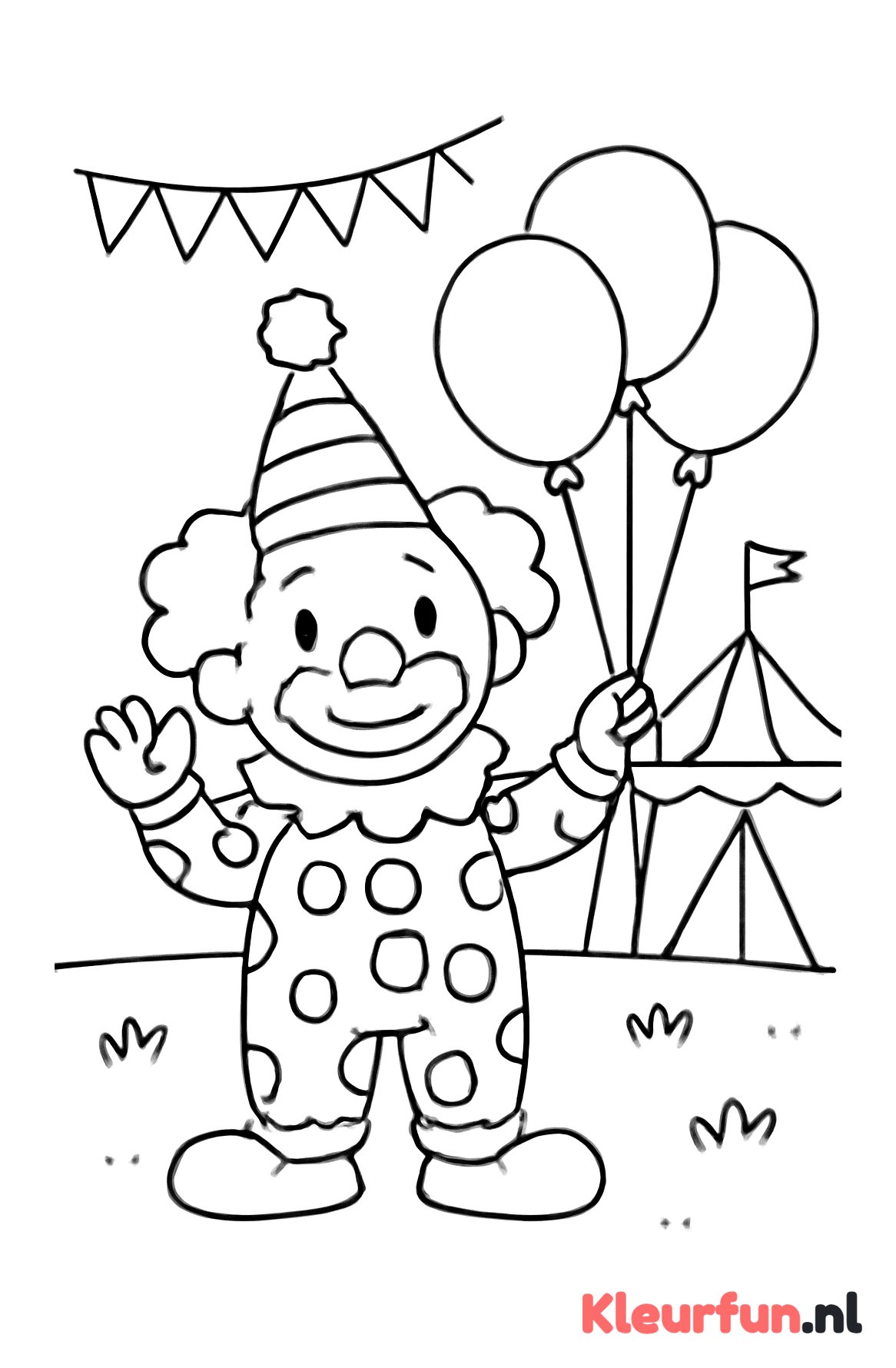 Clown met ballonnen