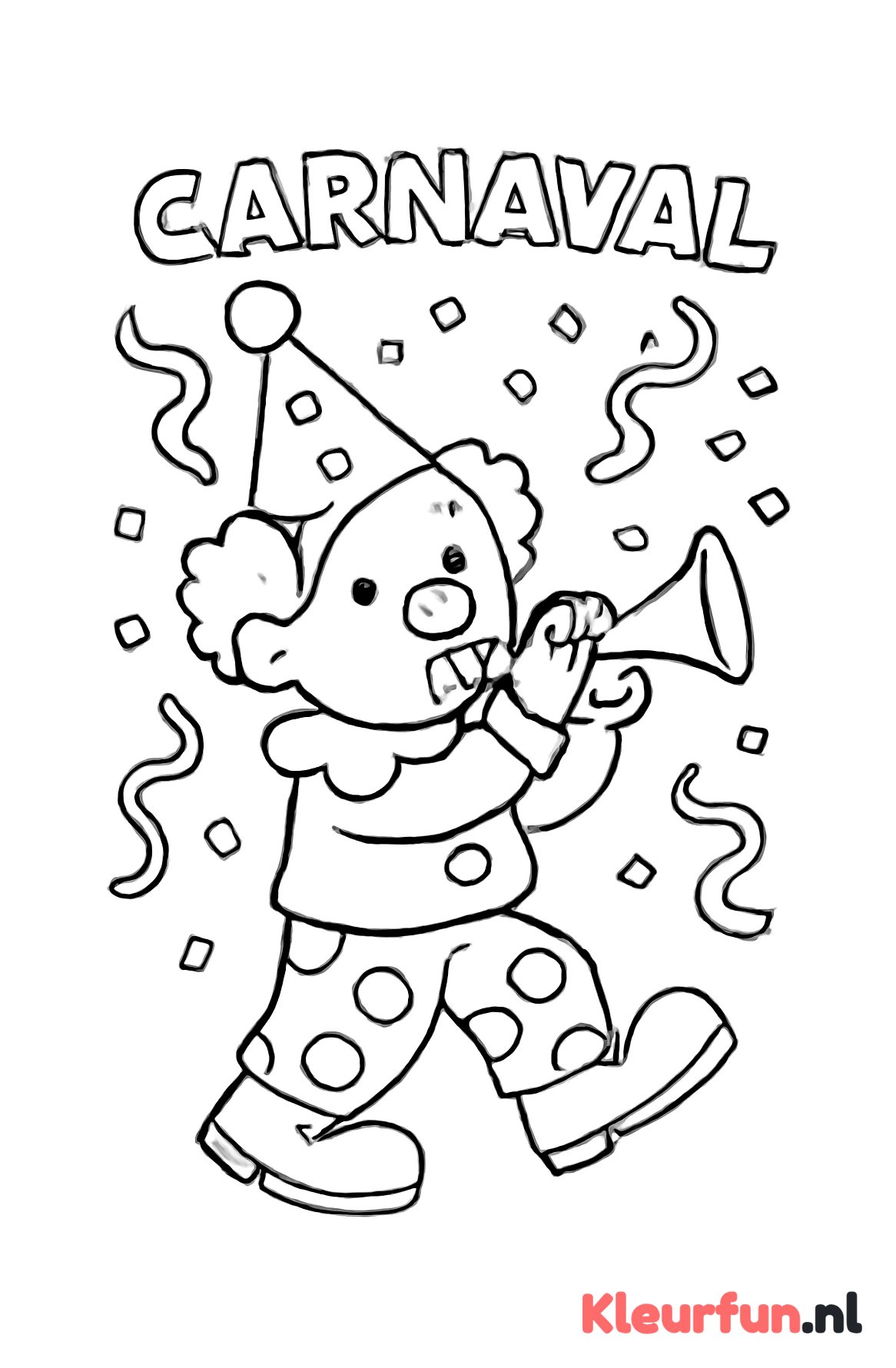 Clown met trompet