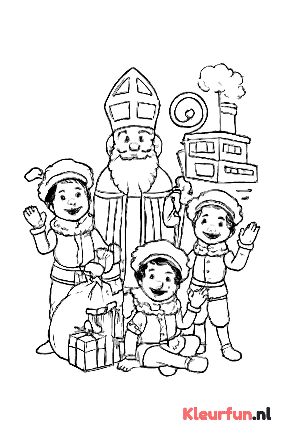 Club van Sinterklaas bij de stoomboot