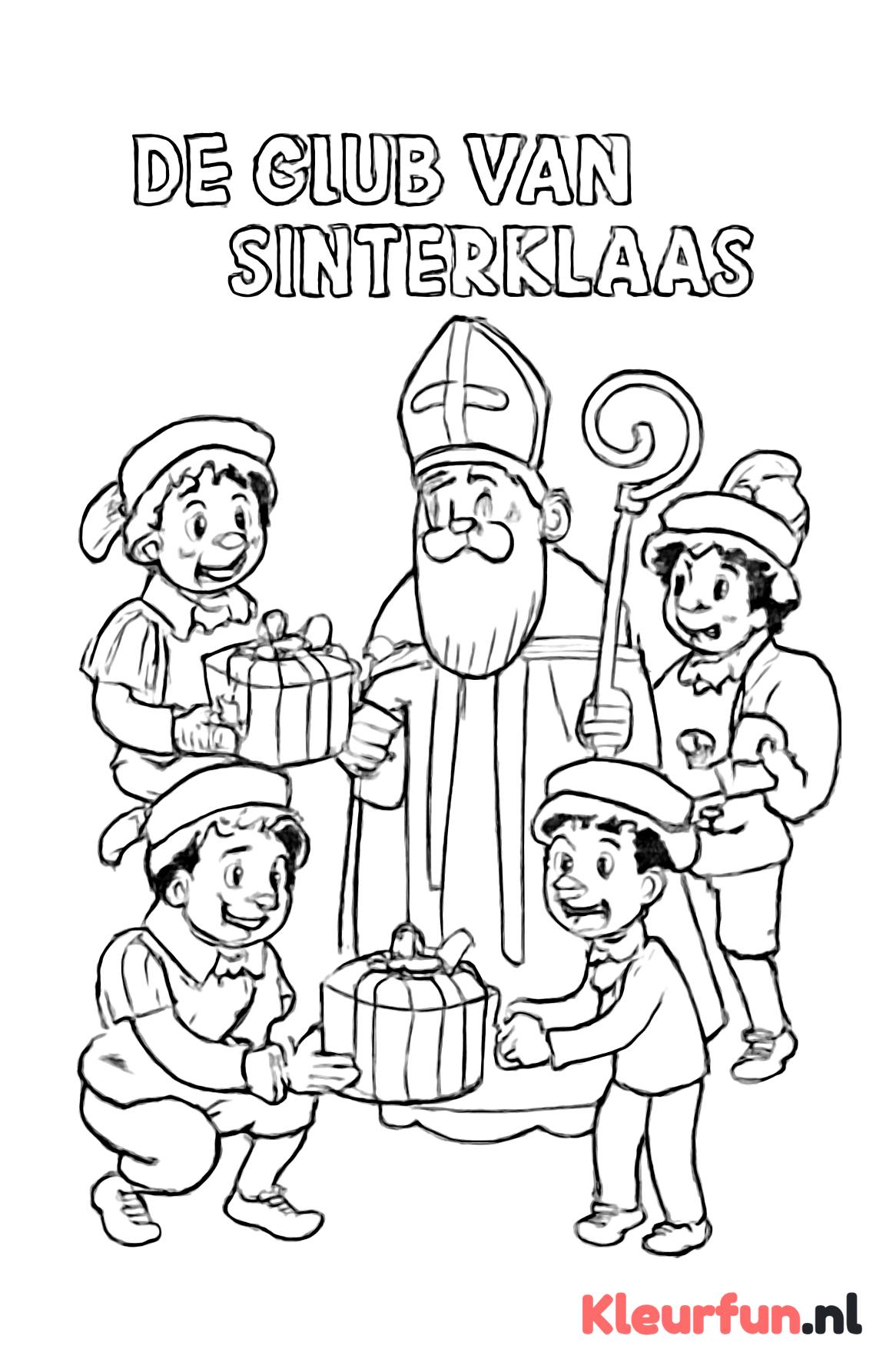 Club van Sinterklaas deelt cadeautjes uit