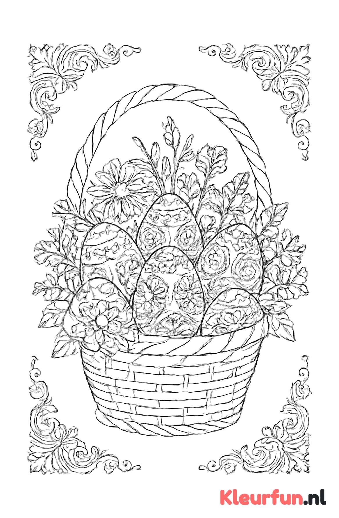 Complexe Paasmand met Lentebloemen