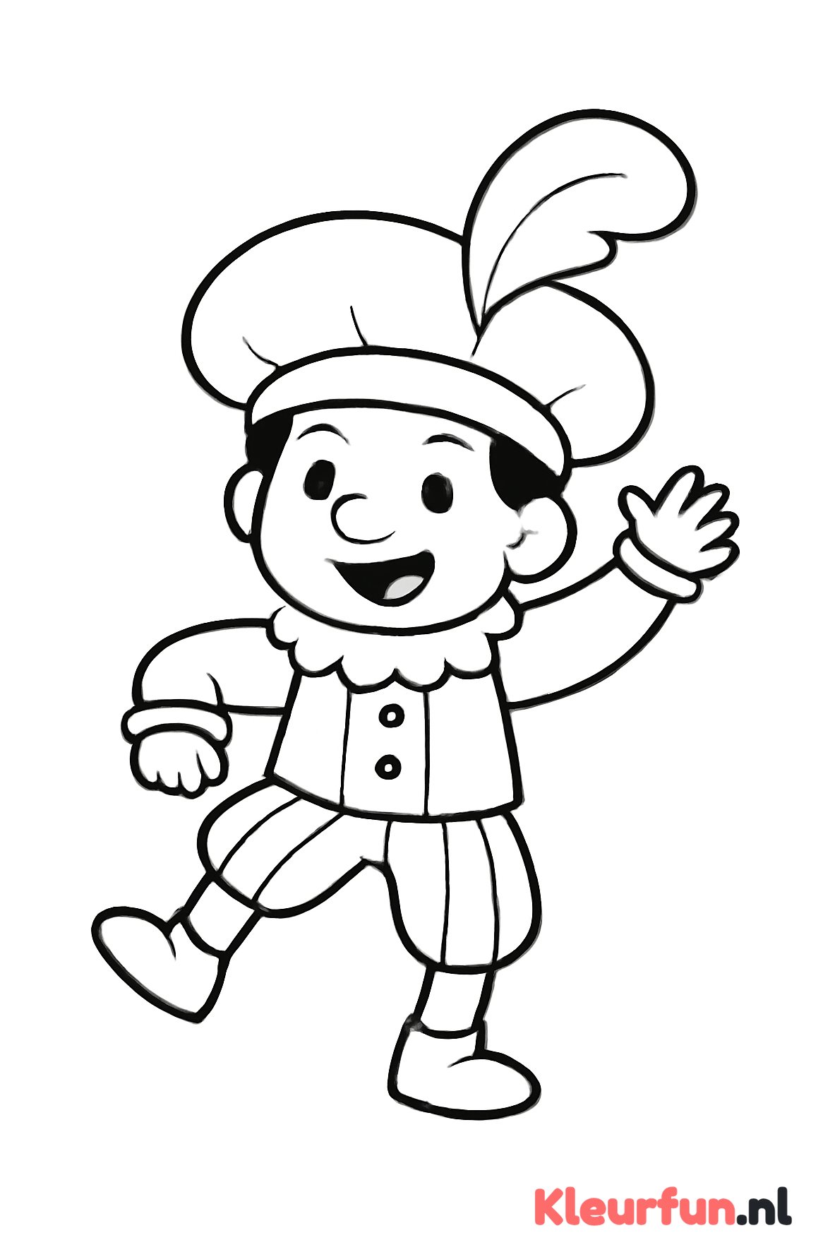 Dansende Piet met grote hoed