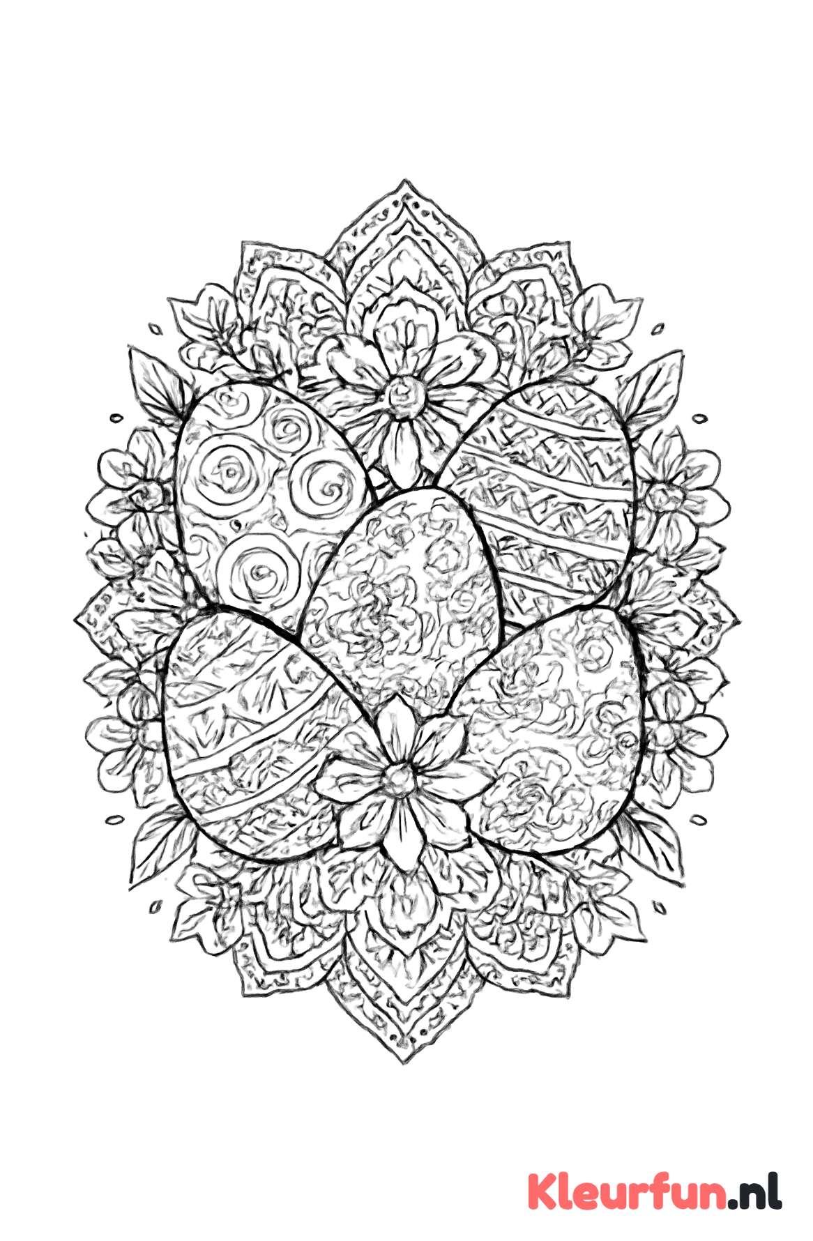 Decoratieve Ingewikkelde Paasmandala