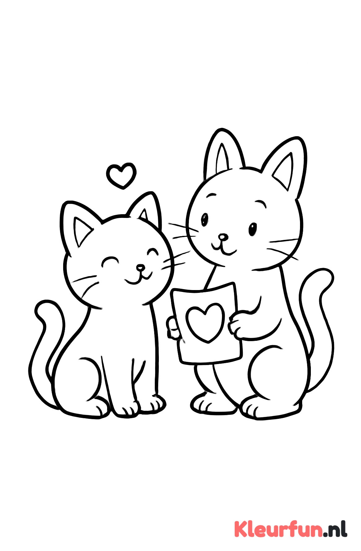 Dieren met valentijnskaarten
