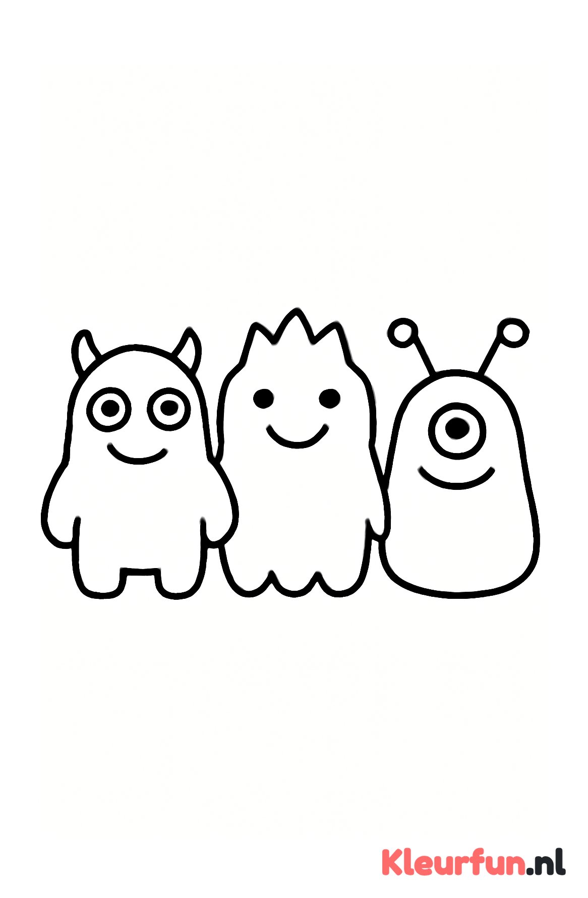 Drie Schattige Monsters