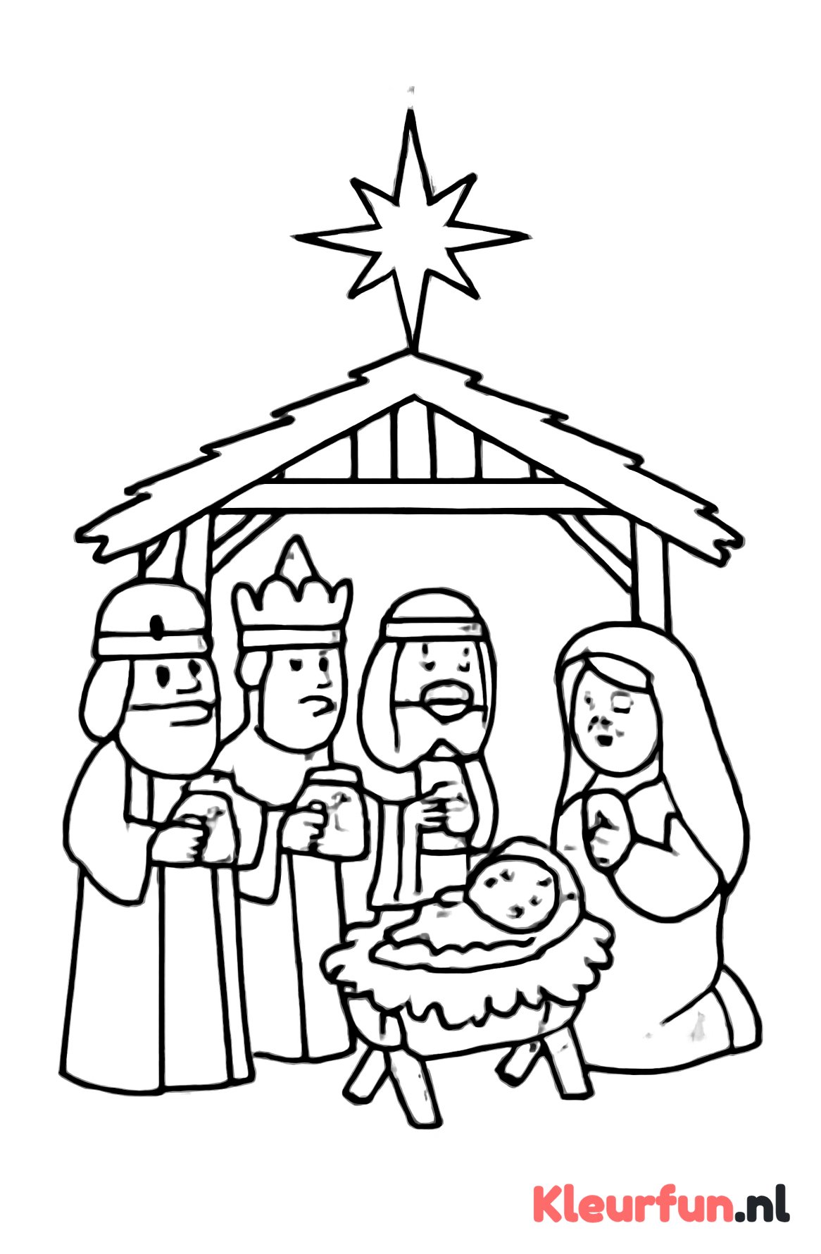 Drie Wijzen brengen cadeaus aan Jezus