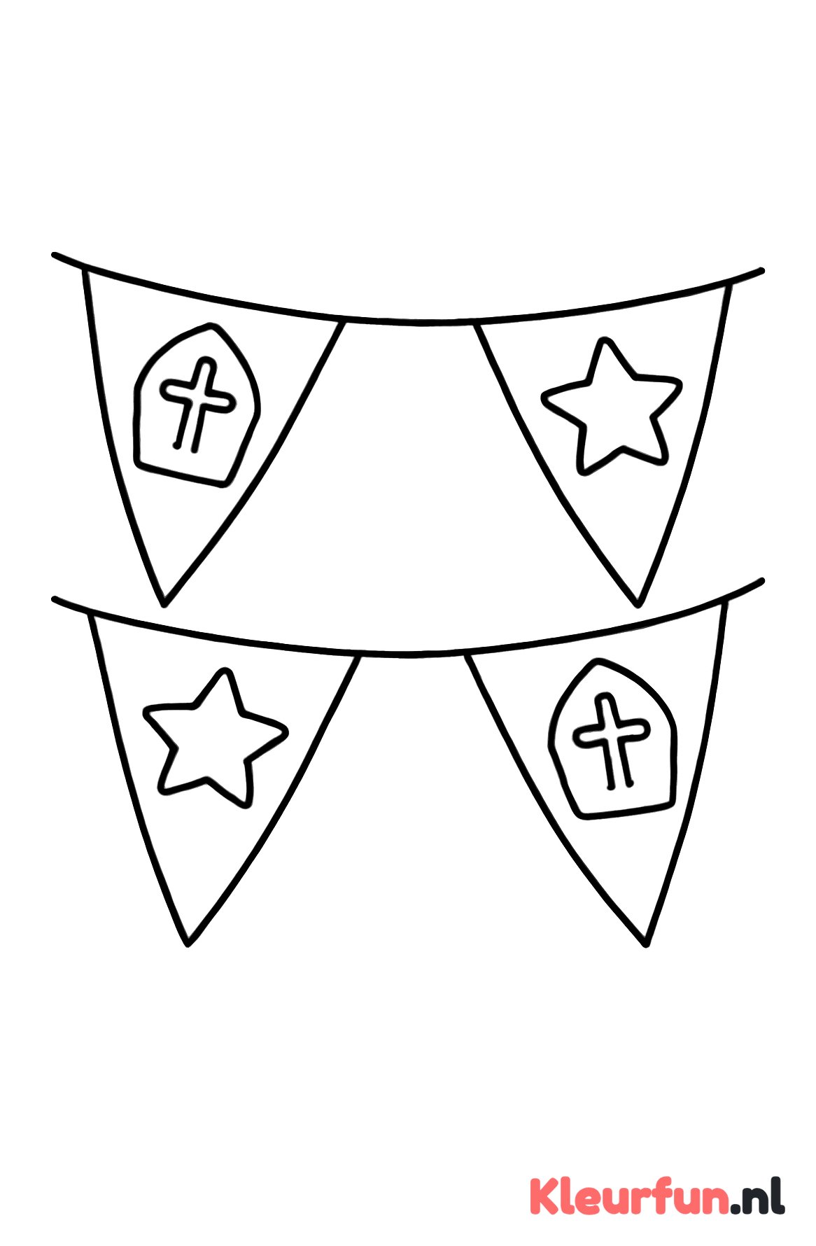 Eenvoudige grote sinterklaas vlaggetjes