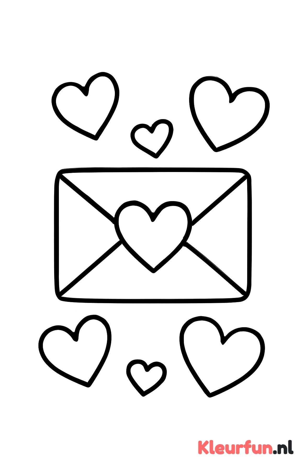 Envelop met harten