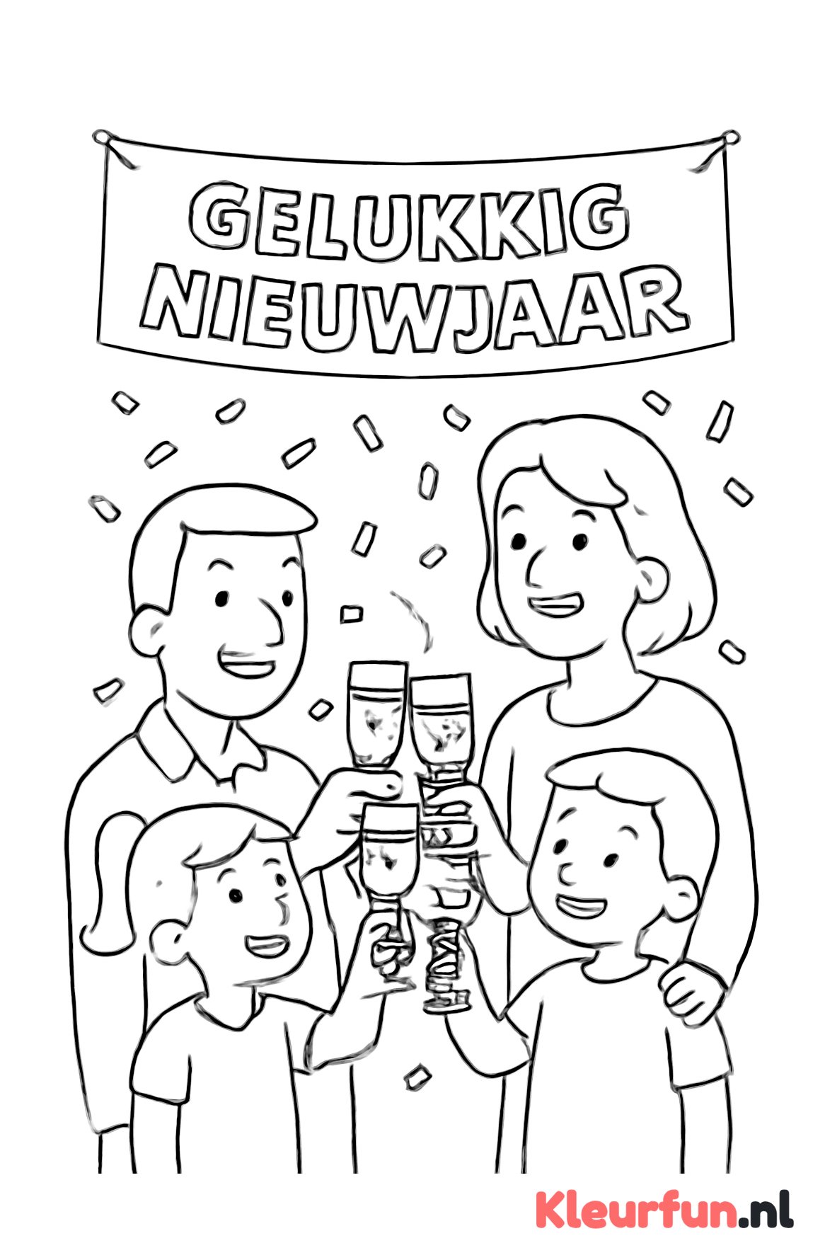Familie Proost Op Het Nieuwe Jaar