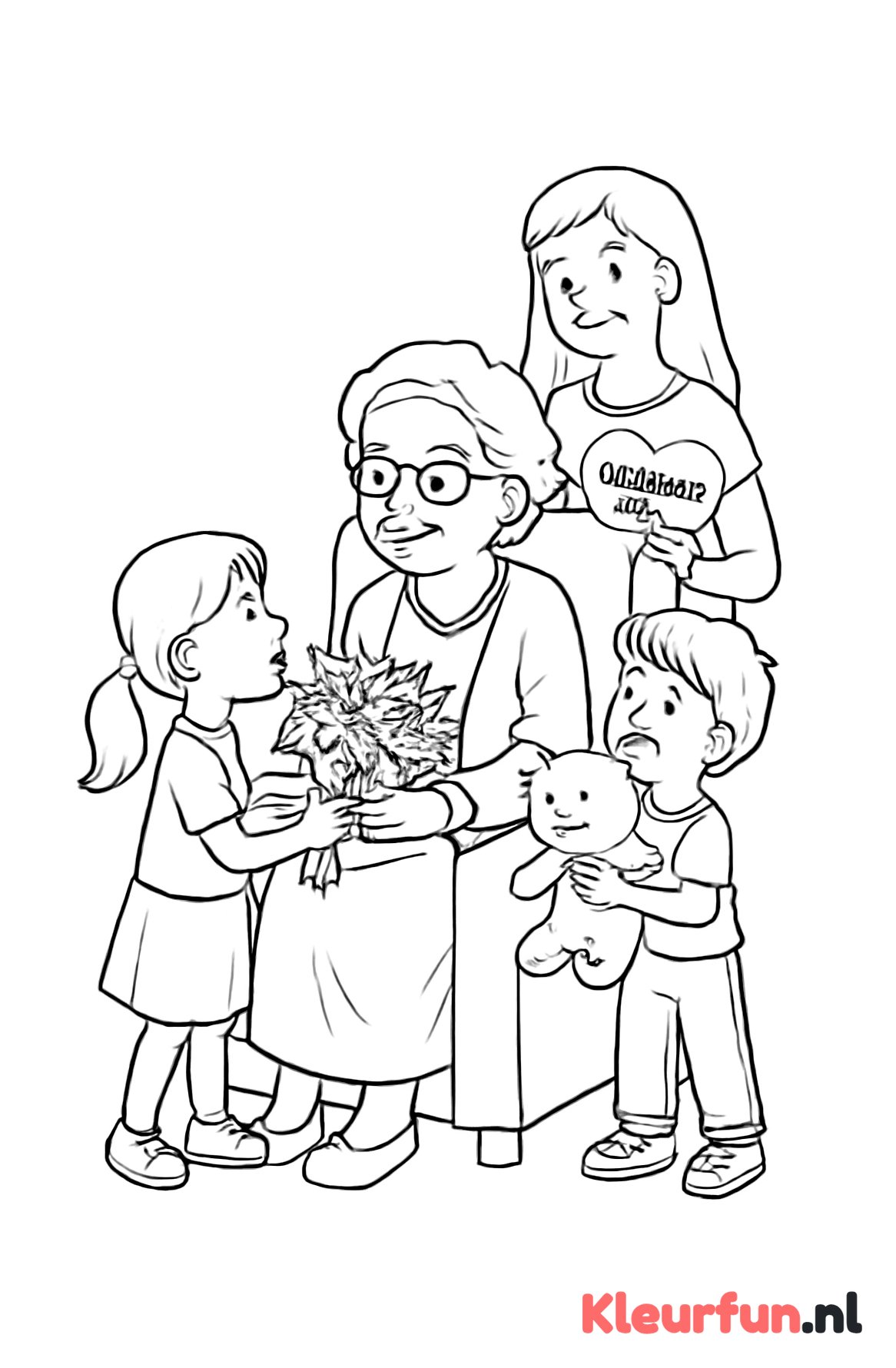 Familiefeest voor oma op moederdag