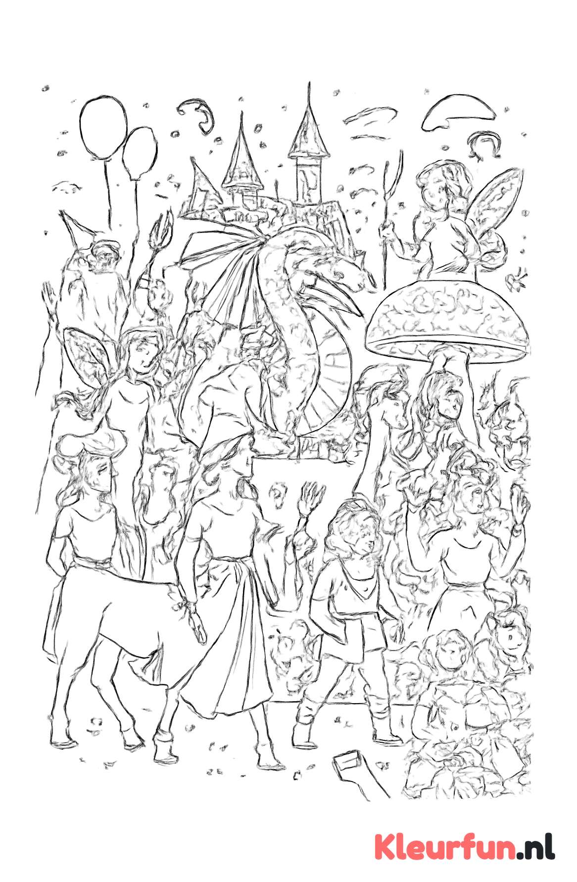 Fantastische carnavalsoptocht met sprookjesthema