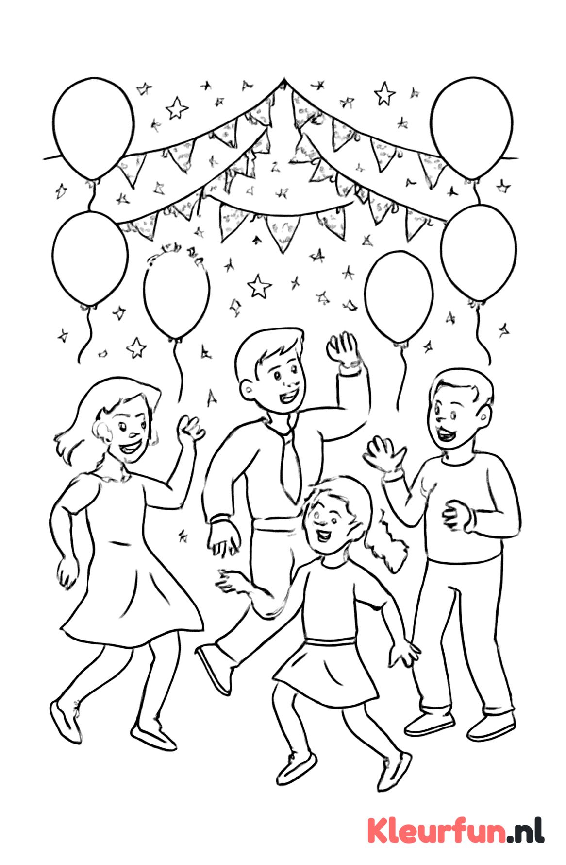 Feestelijk dansfeest nieuwjaar