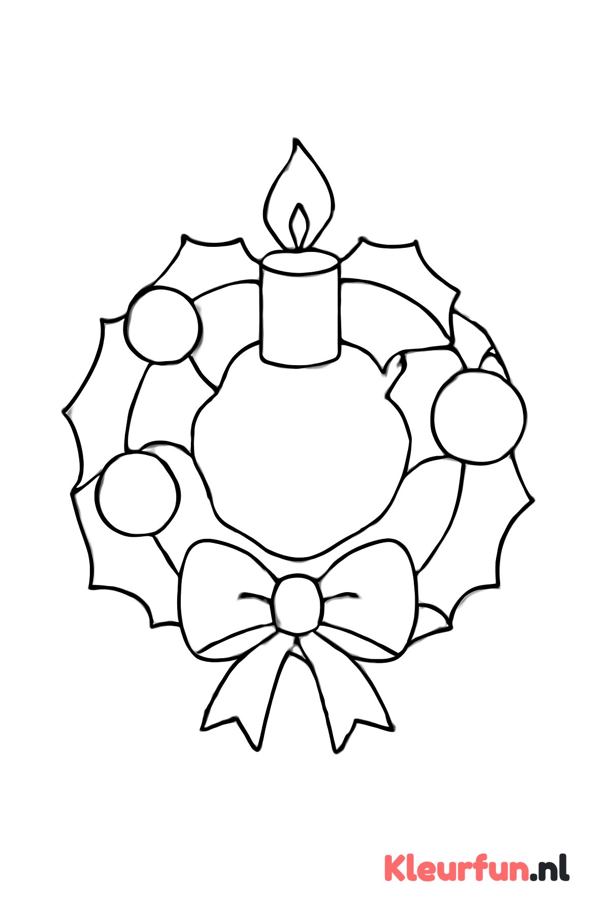 Feestelijke kerstkrans met versiering