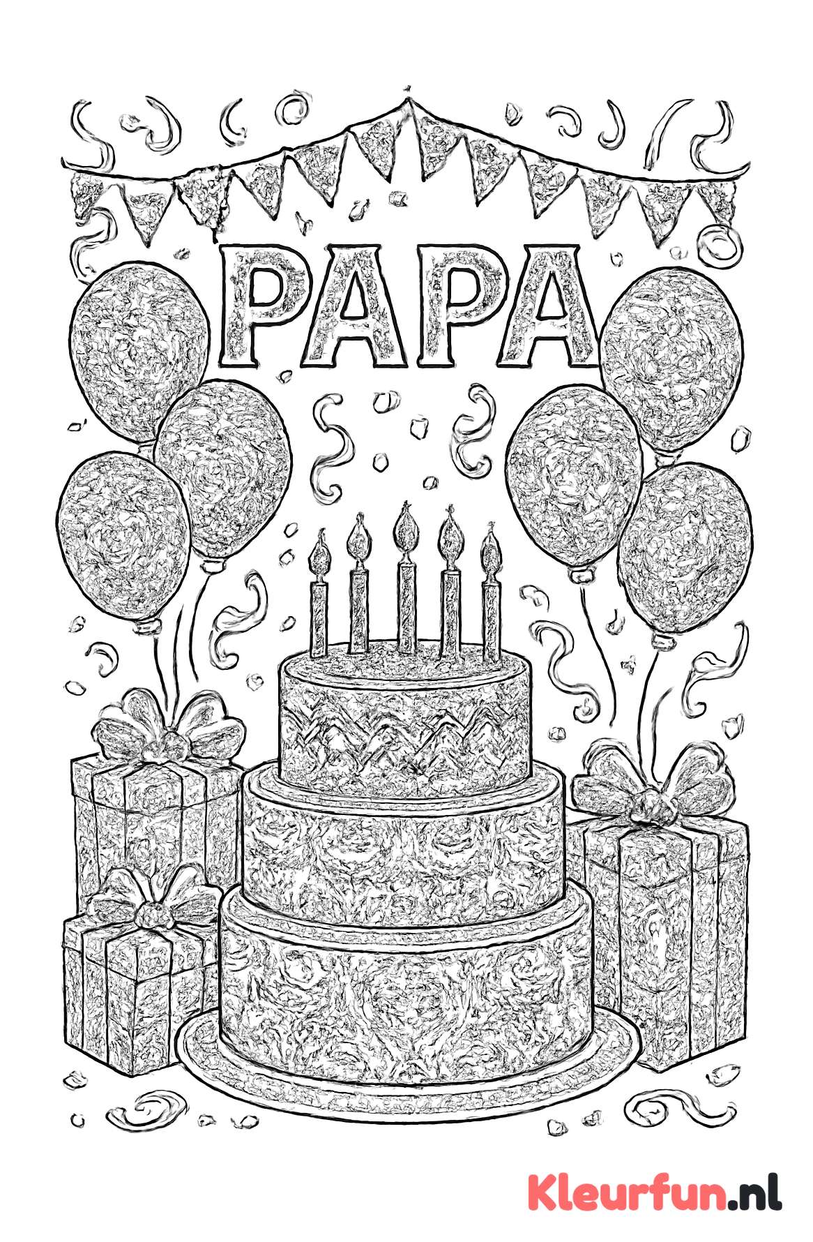 Gedetailleerde verjaardag voor papa