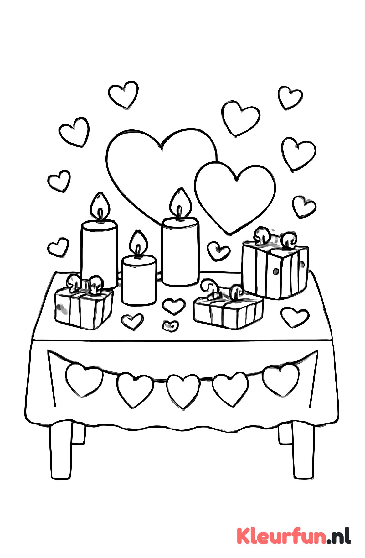Feestelijke tafel met versiering