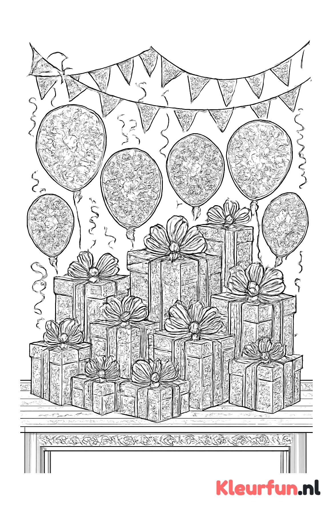 Feestelijke tafelscène met cadeautjes