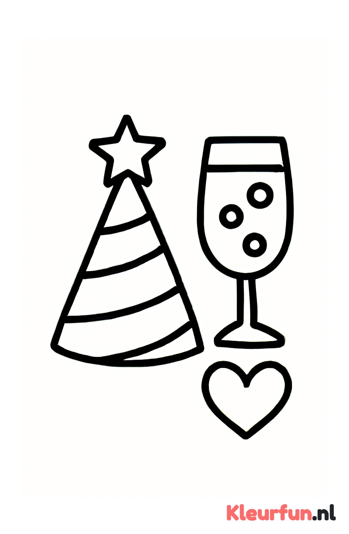 Feesthoed en Champagneglas