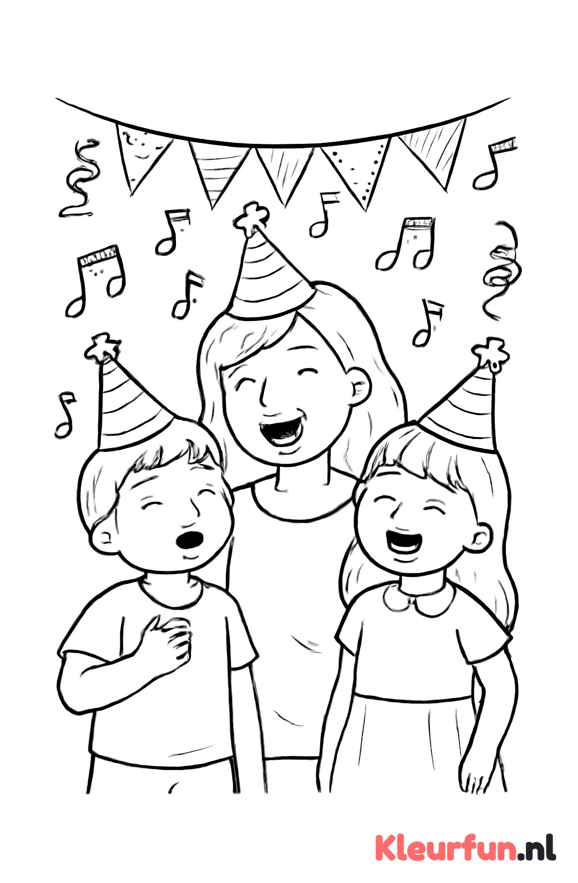 Feesthoedjes en muziek voor mama