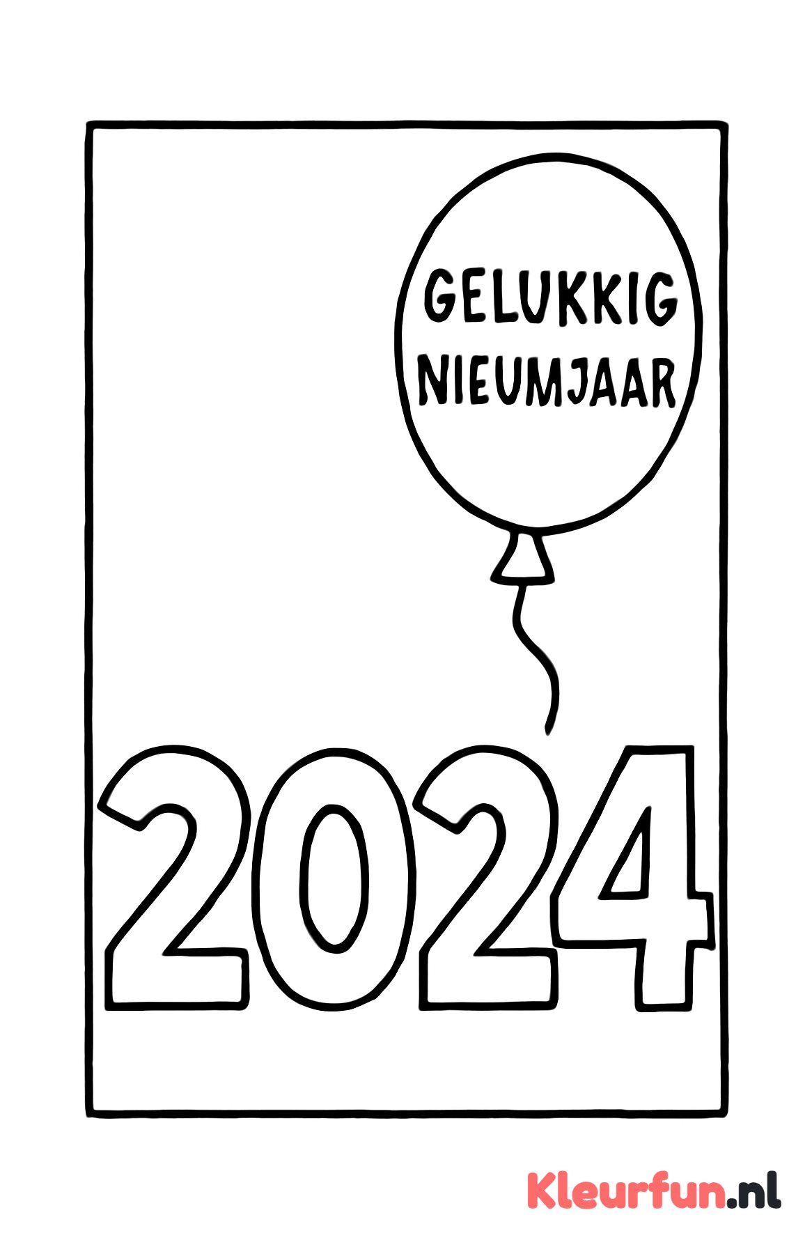 Ballonnen en gelukkig nieuwjaar 2024