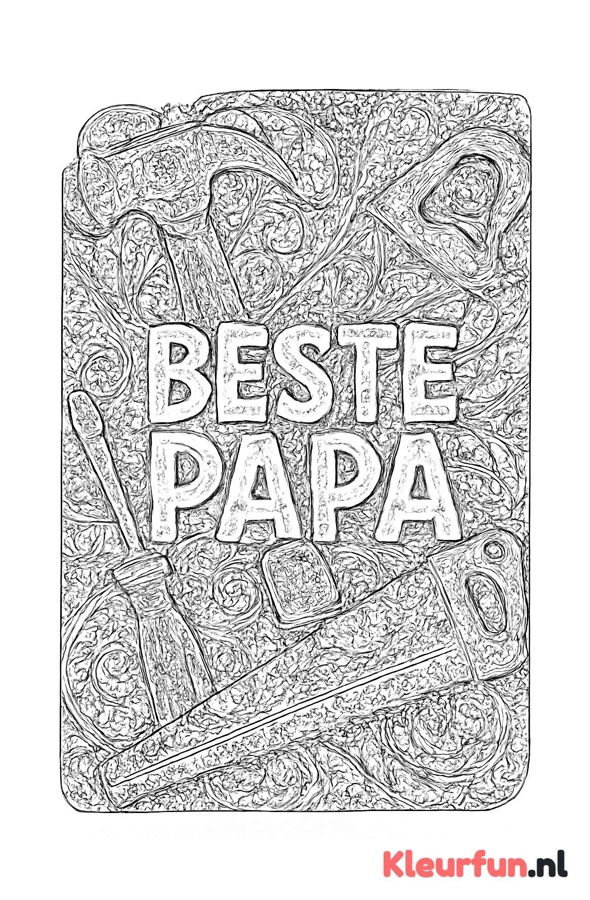 Gereedschap mozaïek Beste papa