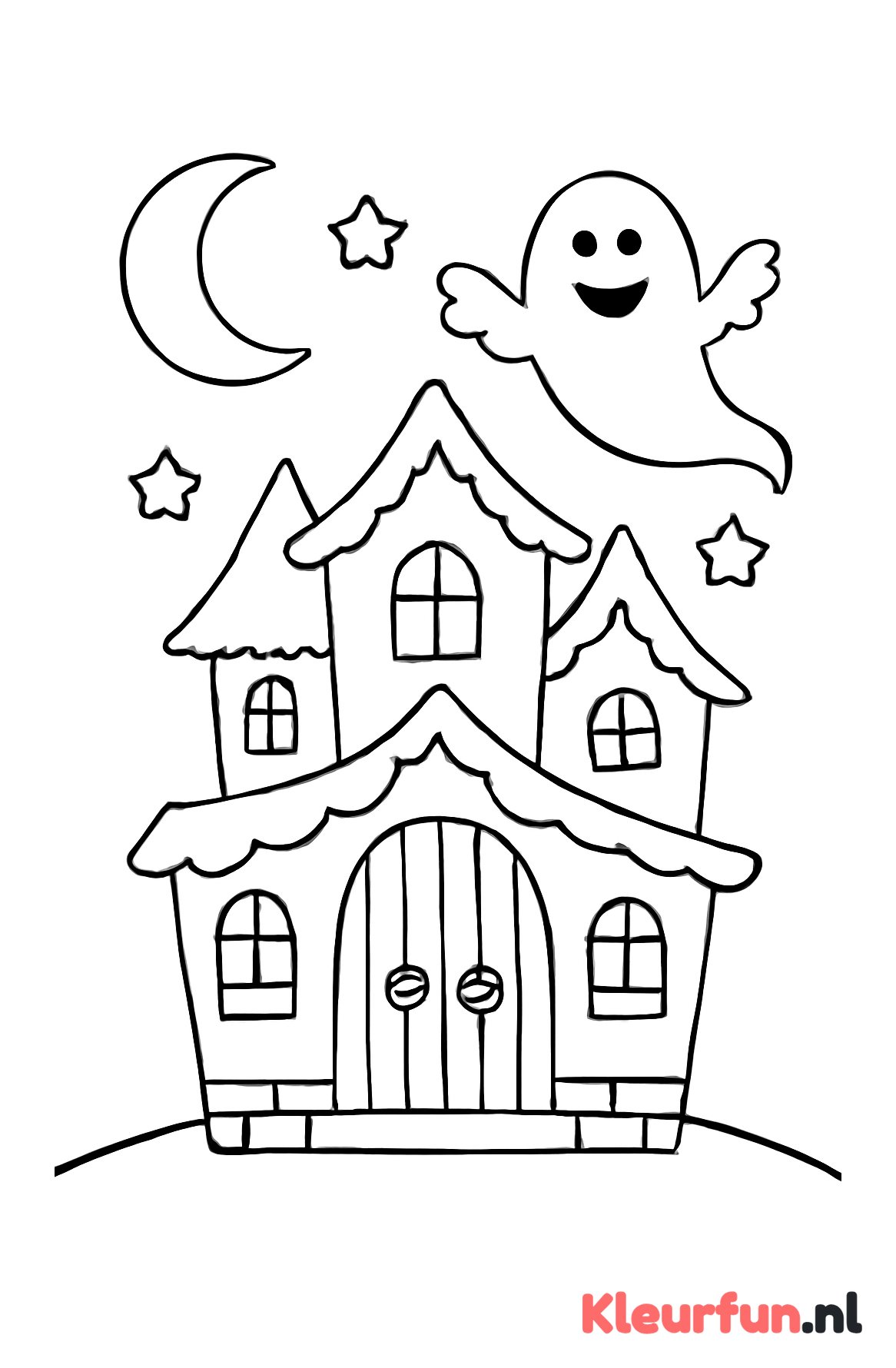 Grappig spookhuis met geest