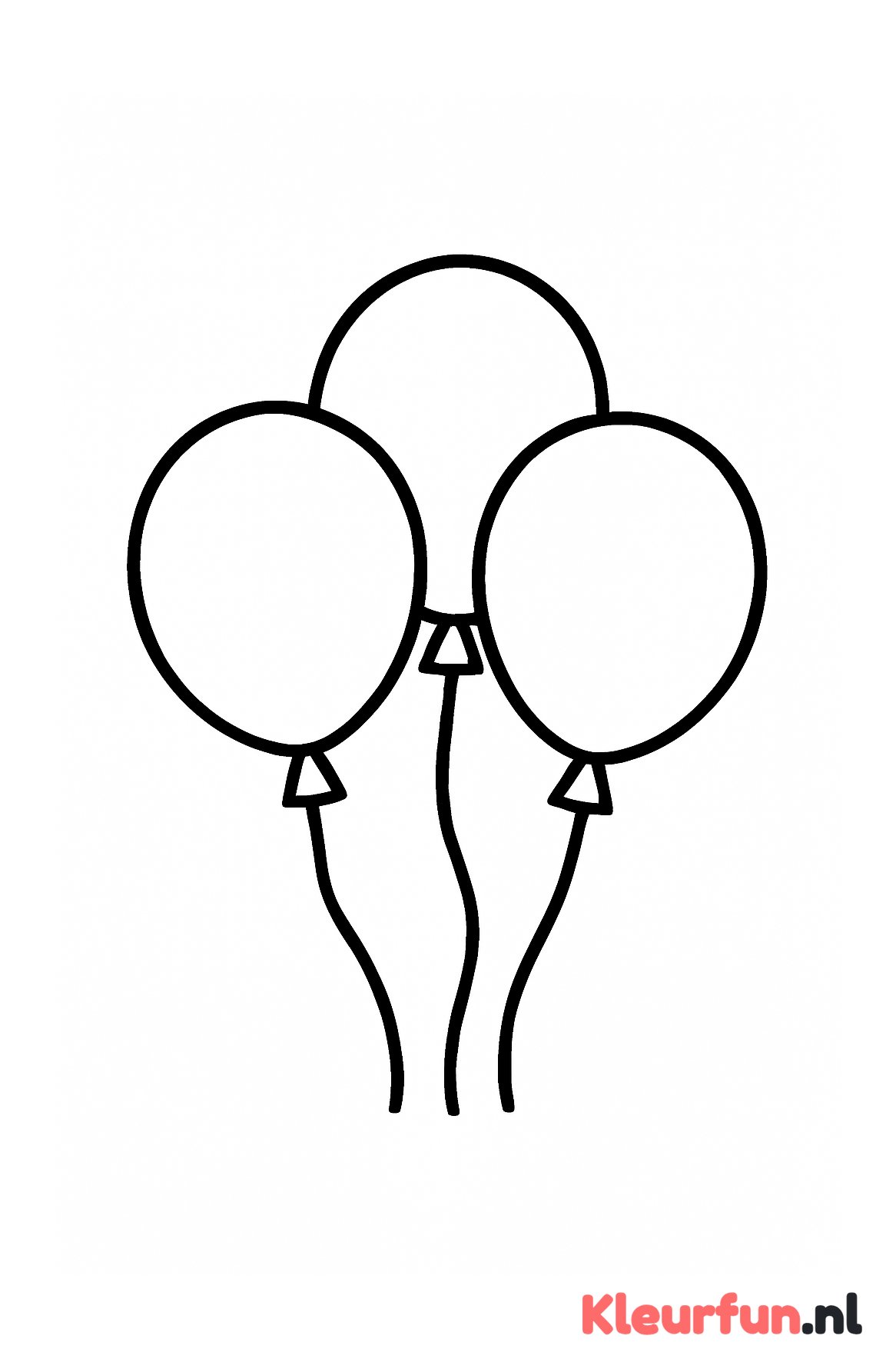 Grote ballonnen aan draad