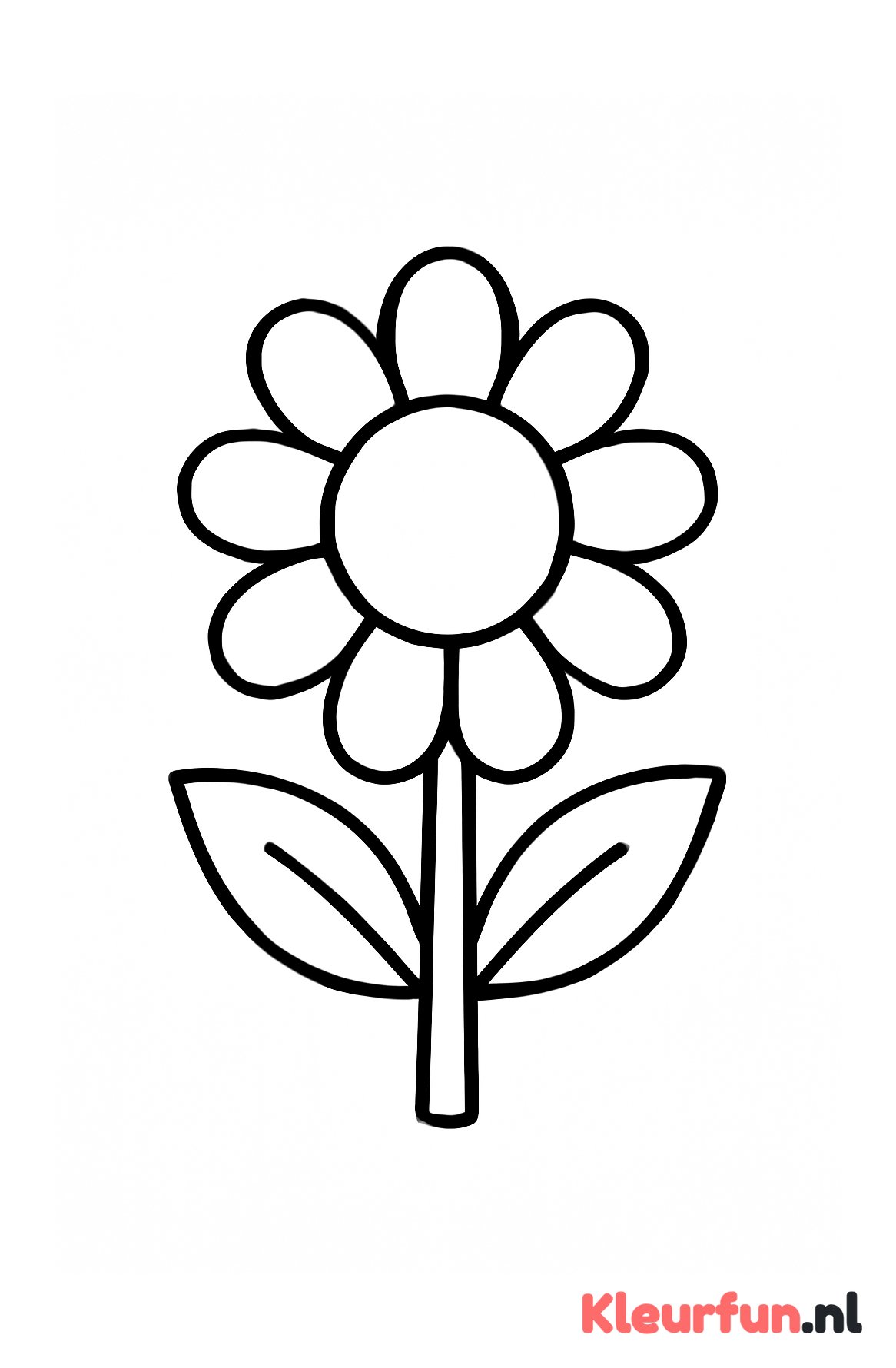 Grote Bloem met Blaadjes Moederdag