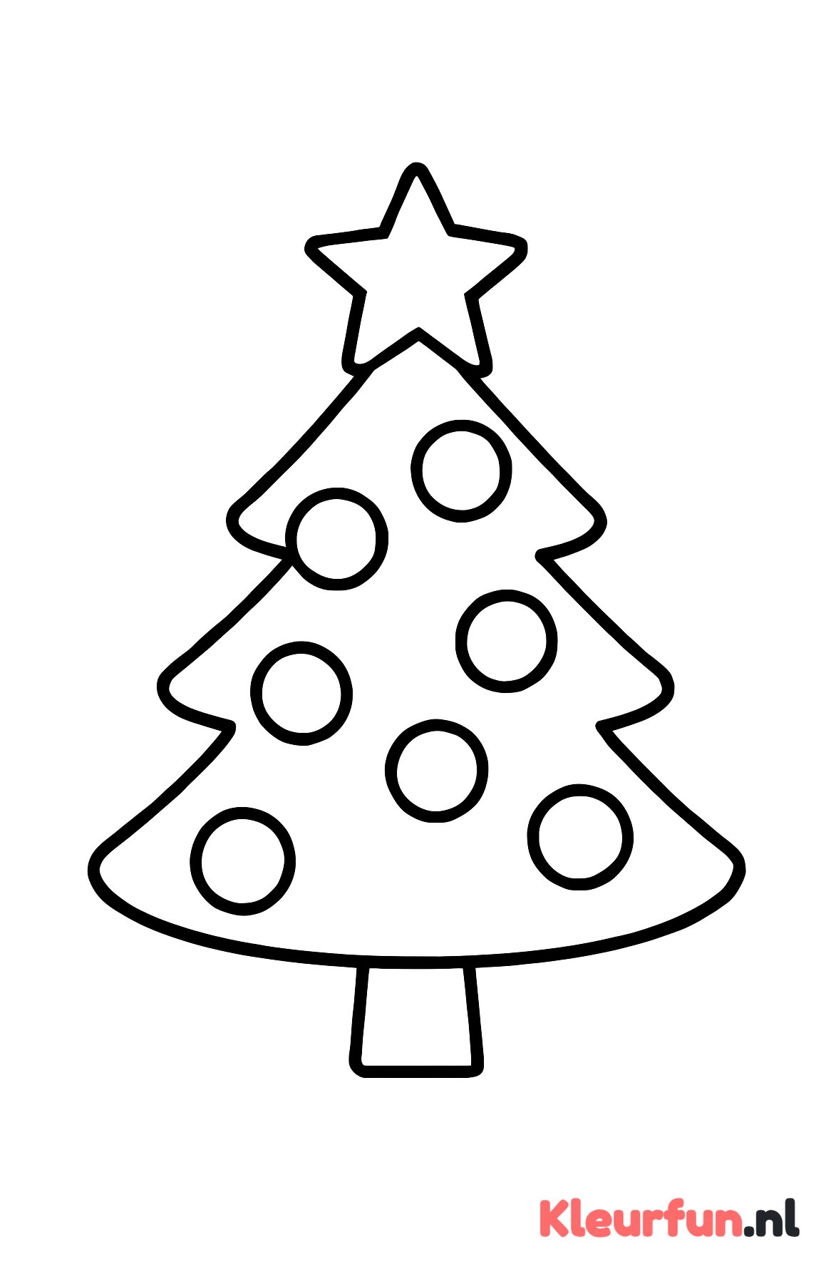 Grote eenvoudige kerstboom