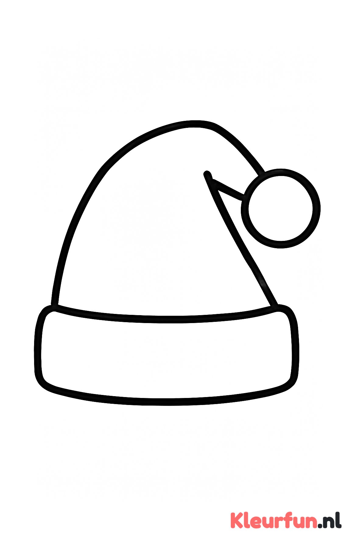 Grote eenvoudige kerstmuts
