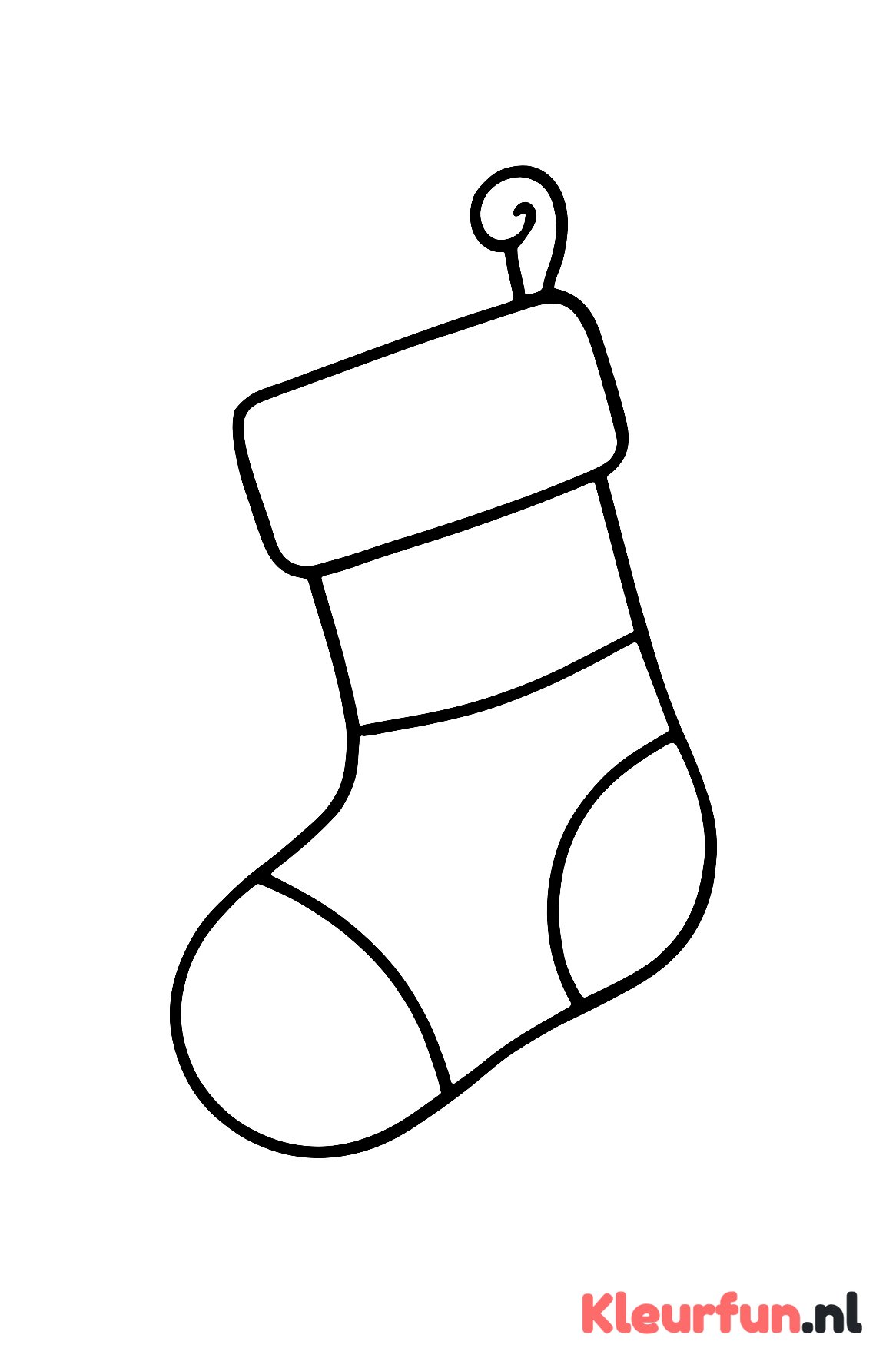 Grote eenvoudige kerstsok