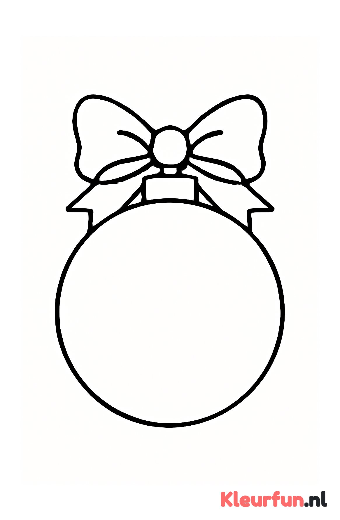 Grote kerstbal met strik