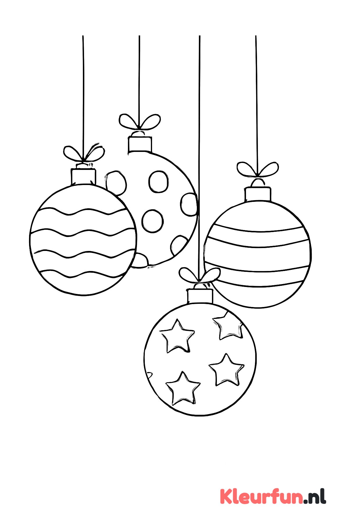 Grote kerstballen met patronen