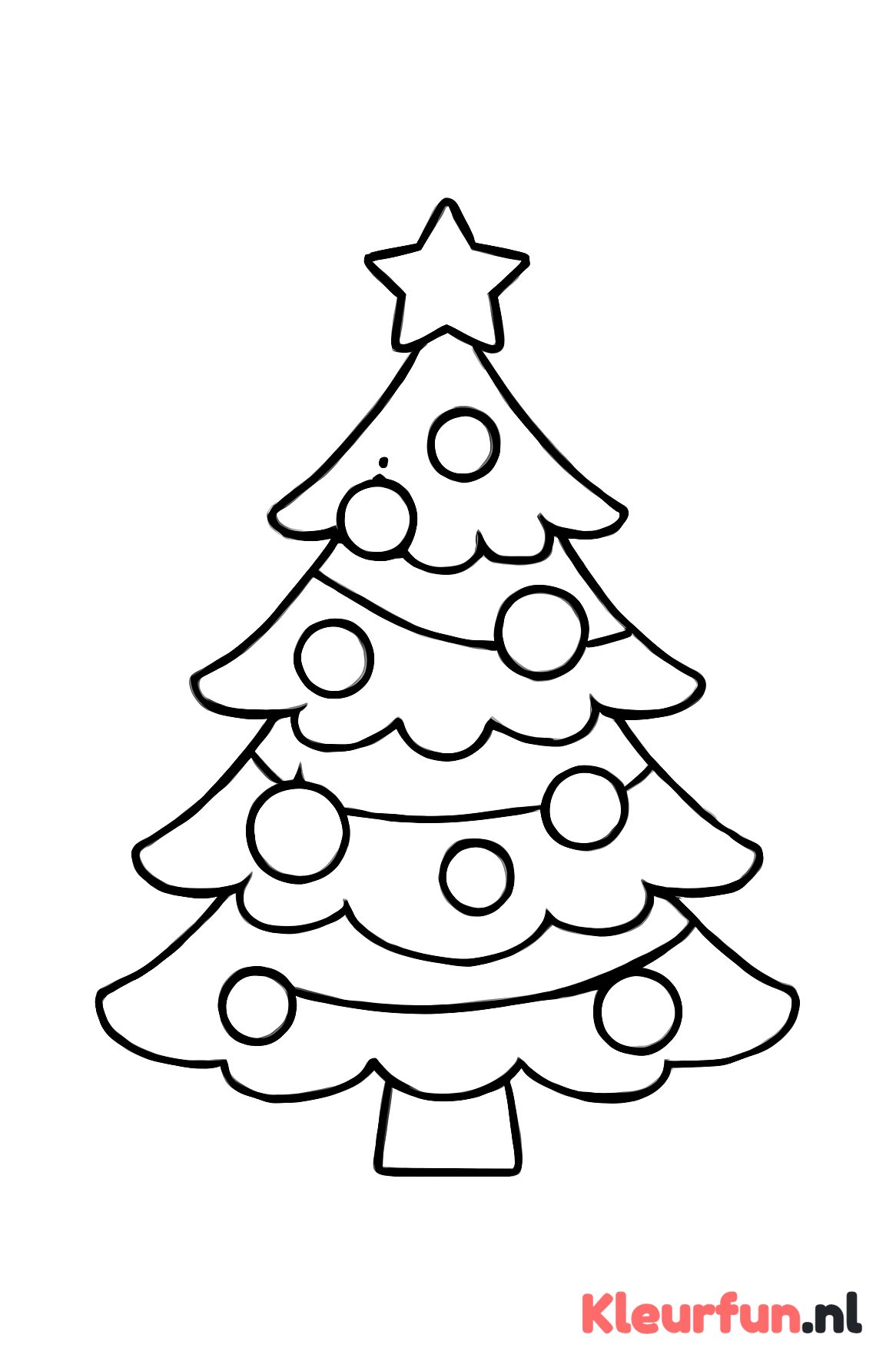 Grote eenvoudige kerstboom